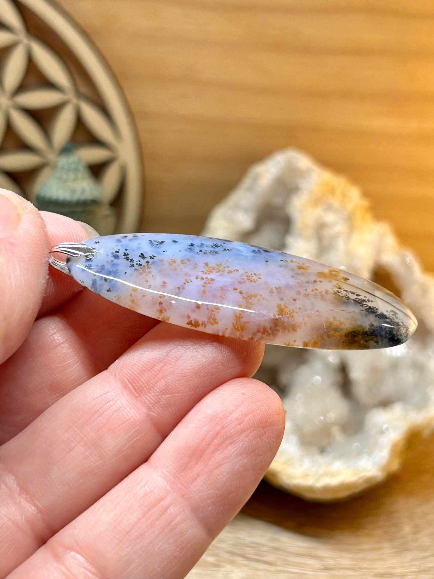 Pendentif d’agate dendritique