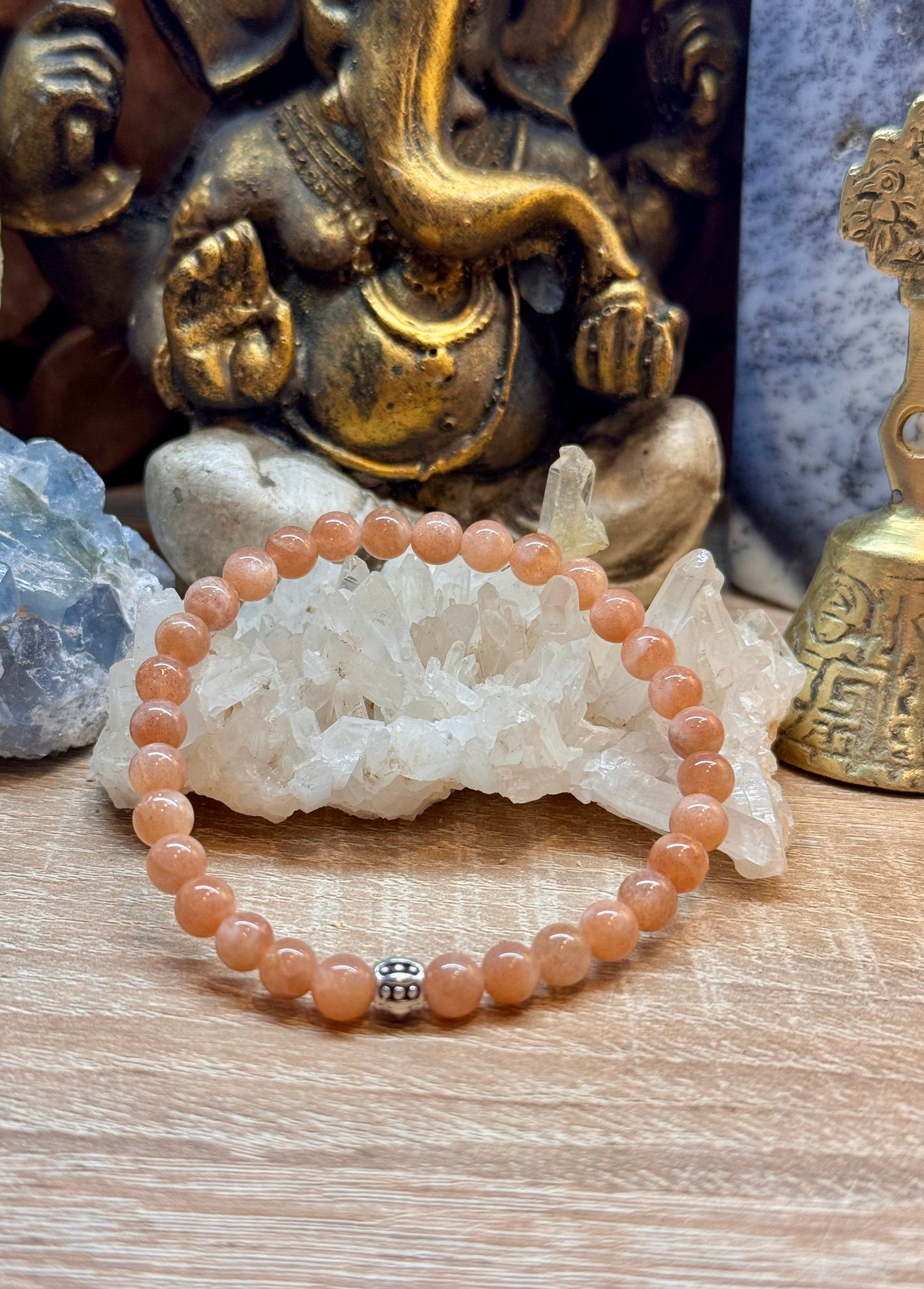 Bracelet Jade Jaune et Pierre du Soleil