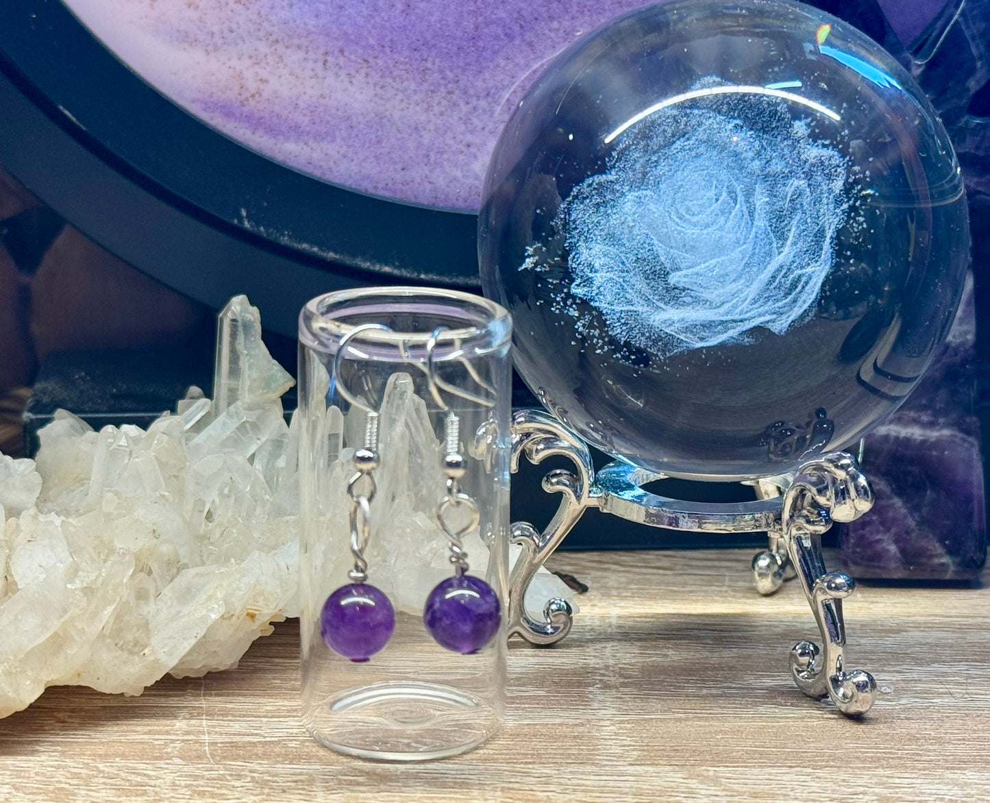 Boucles d’oreilles Améthyste