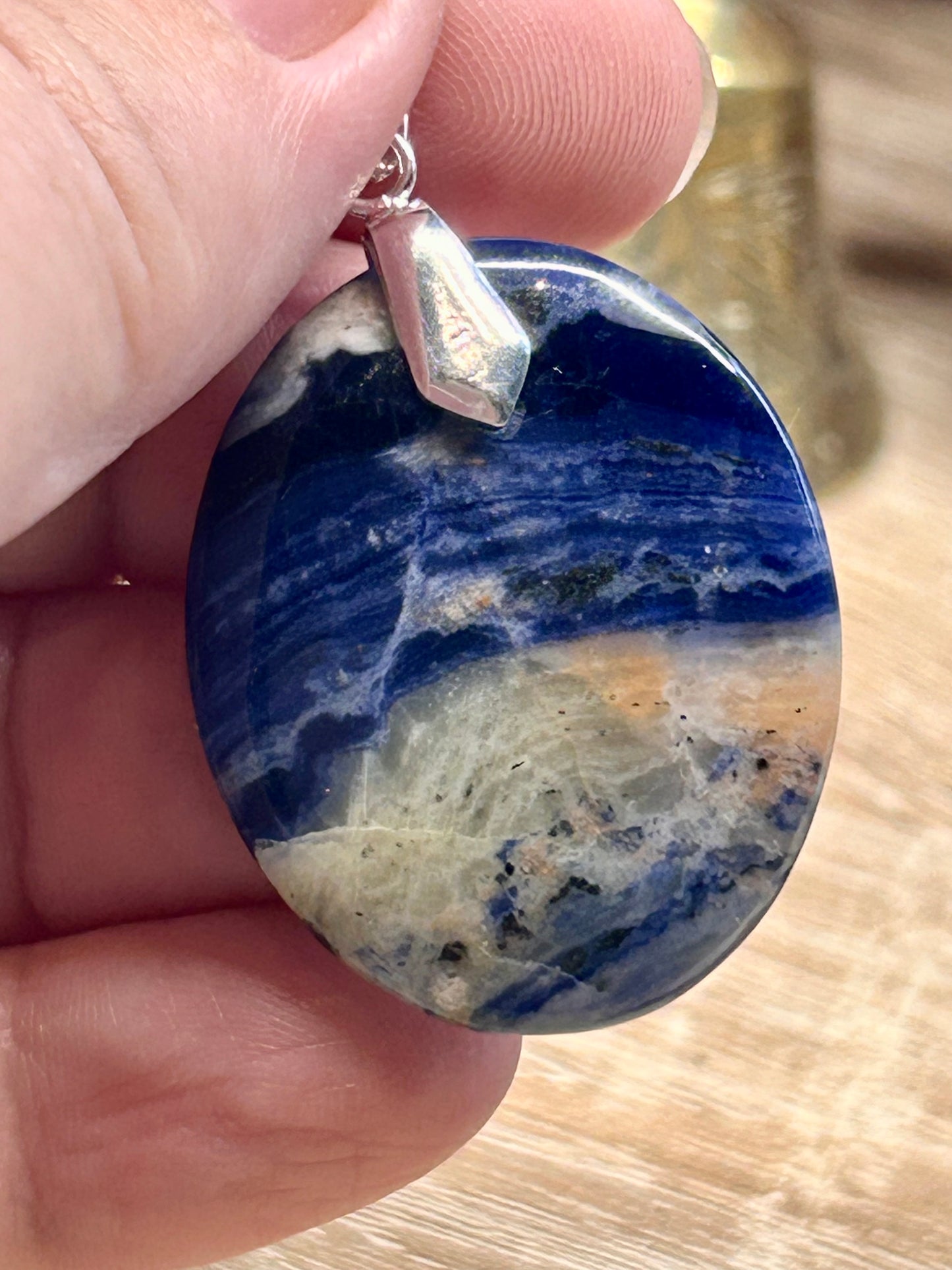 Pendentif de sodalite extra