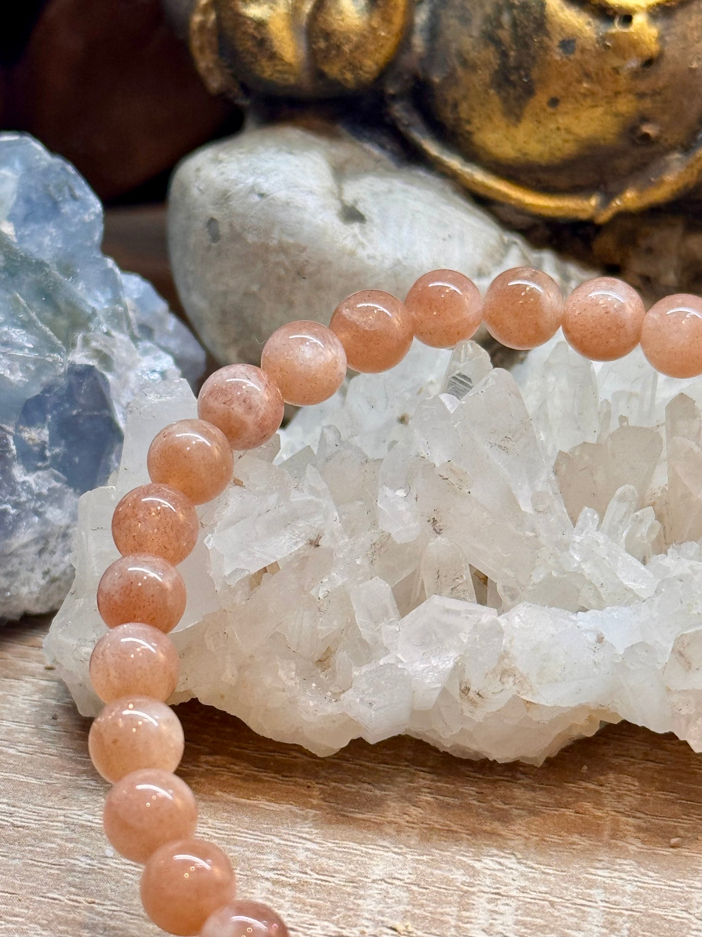 Bracelet Jade Jaune et Pierre du Soleil