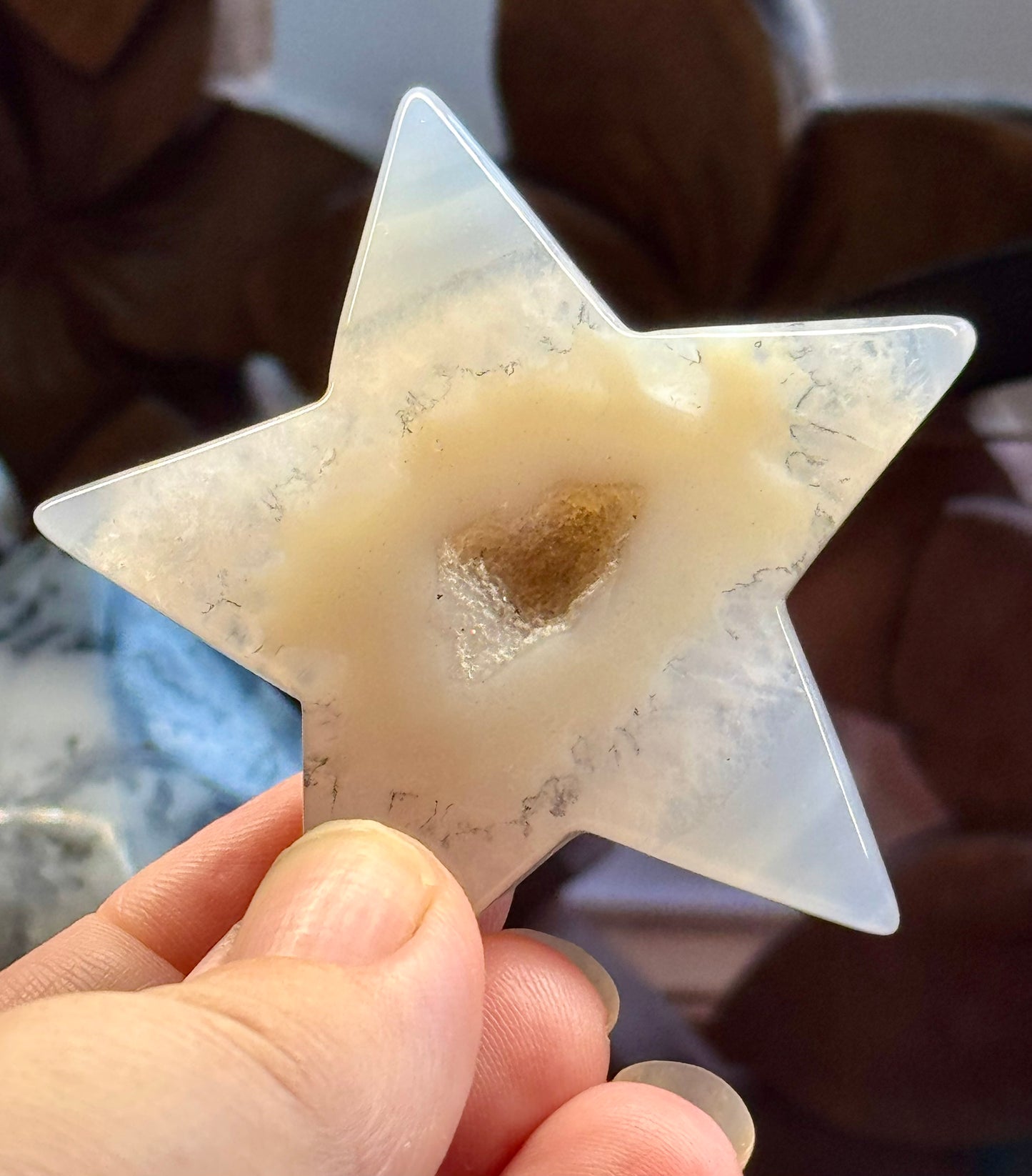 Agate druse en étoile