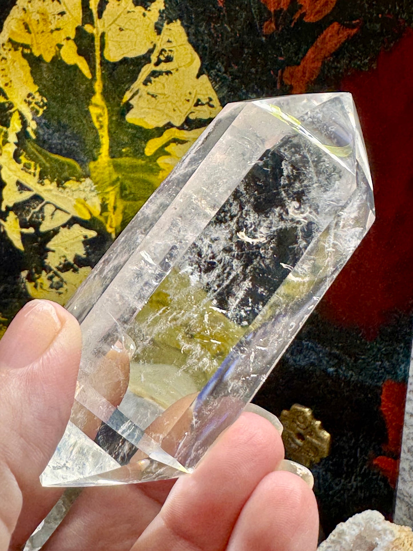 Pointe biterminée de quartz cristal