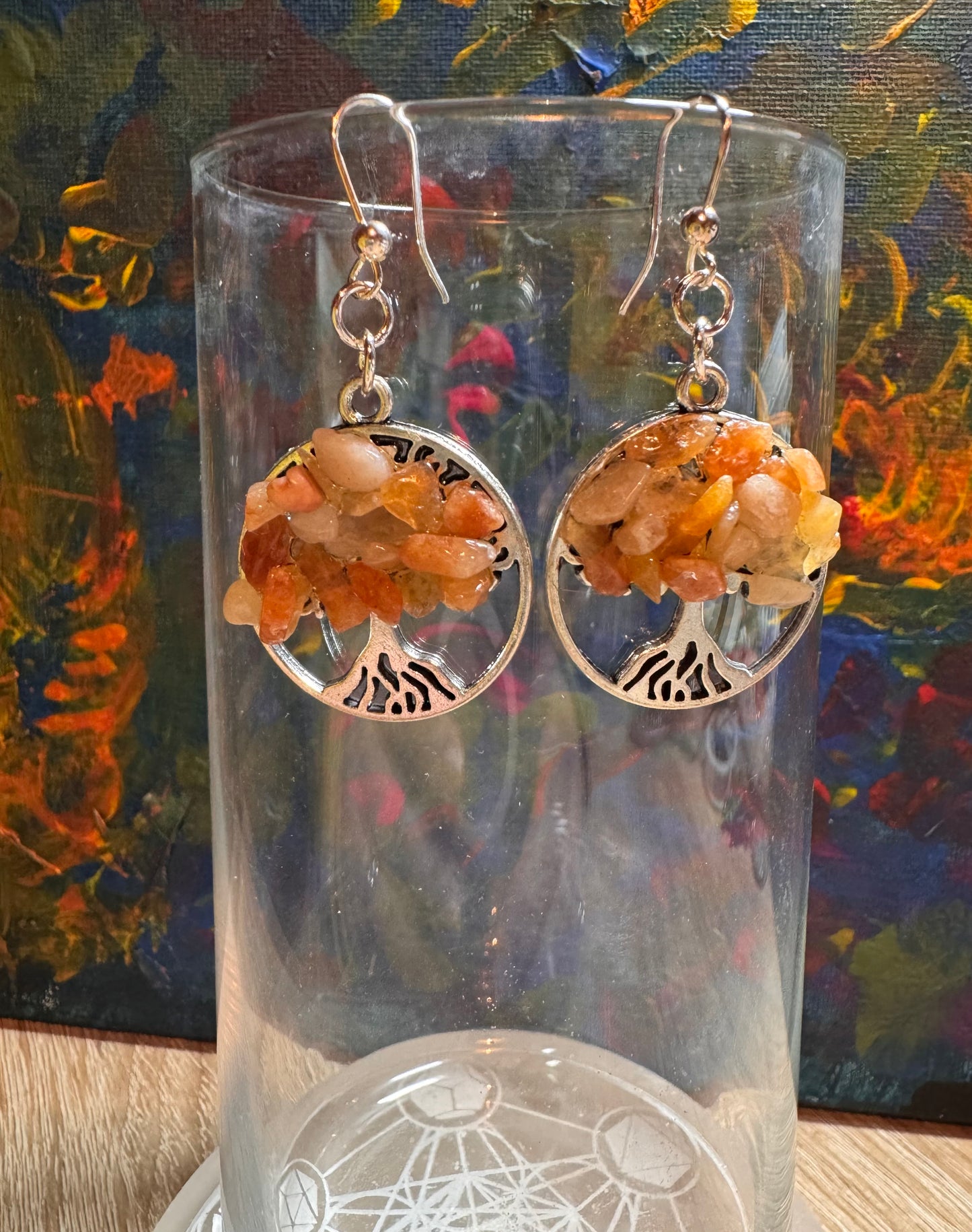 Boucles d’oreilles en argent et pierre de lune