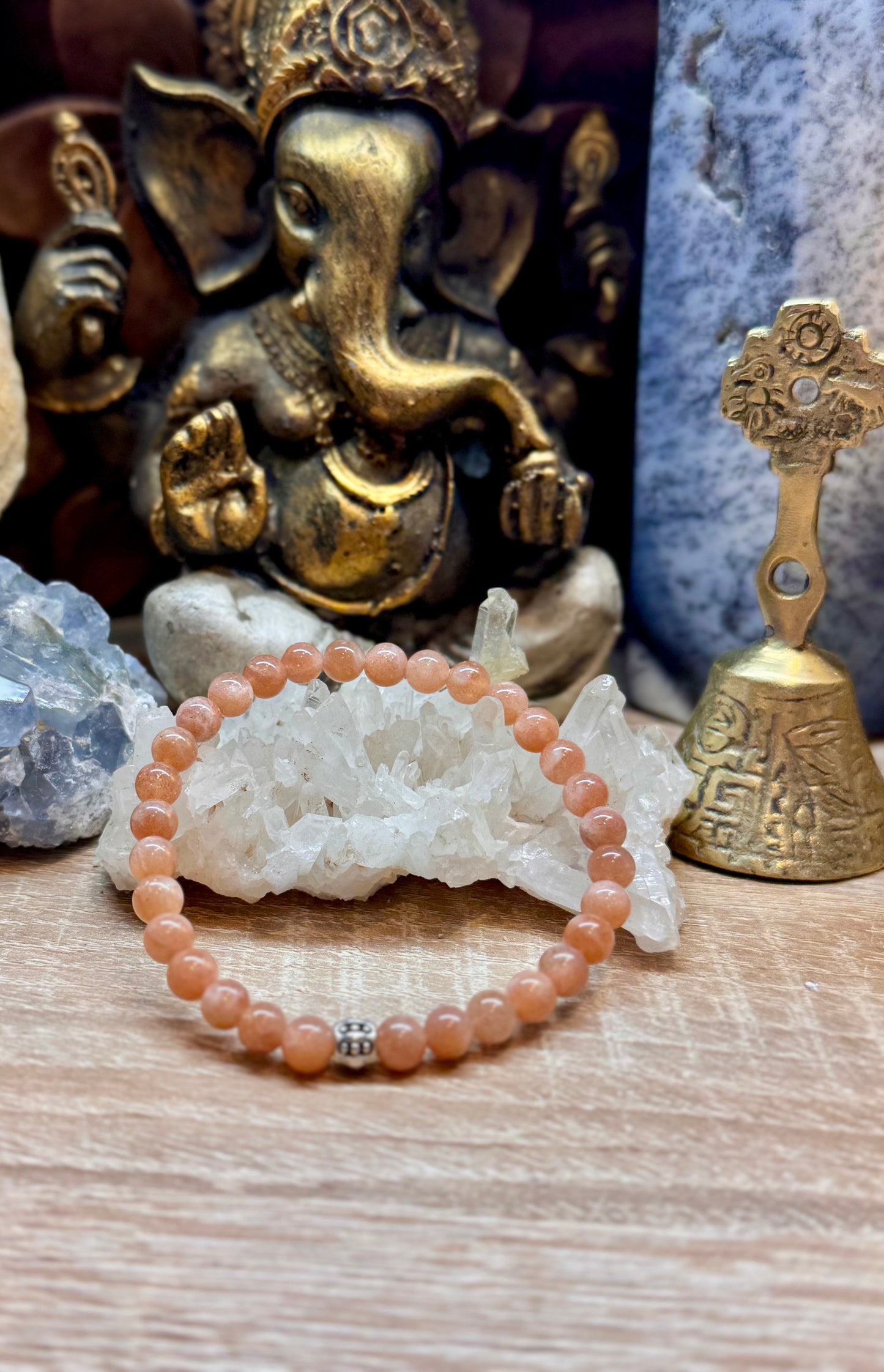 Bracelet Jade Jaune et Pierre du Soleil