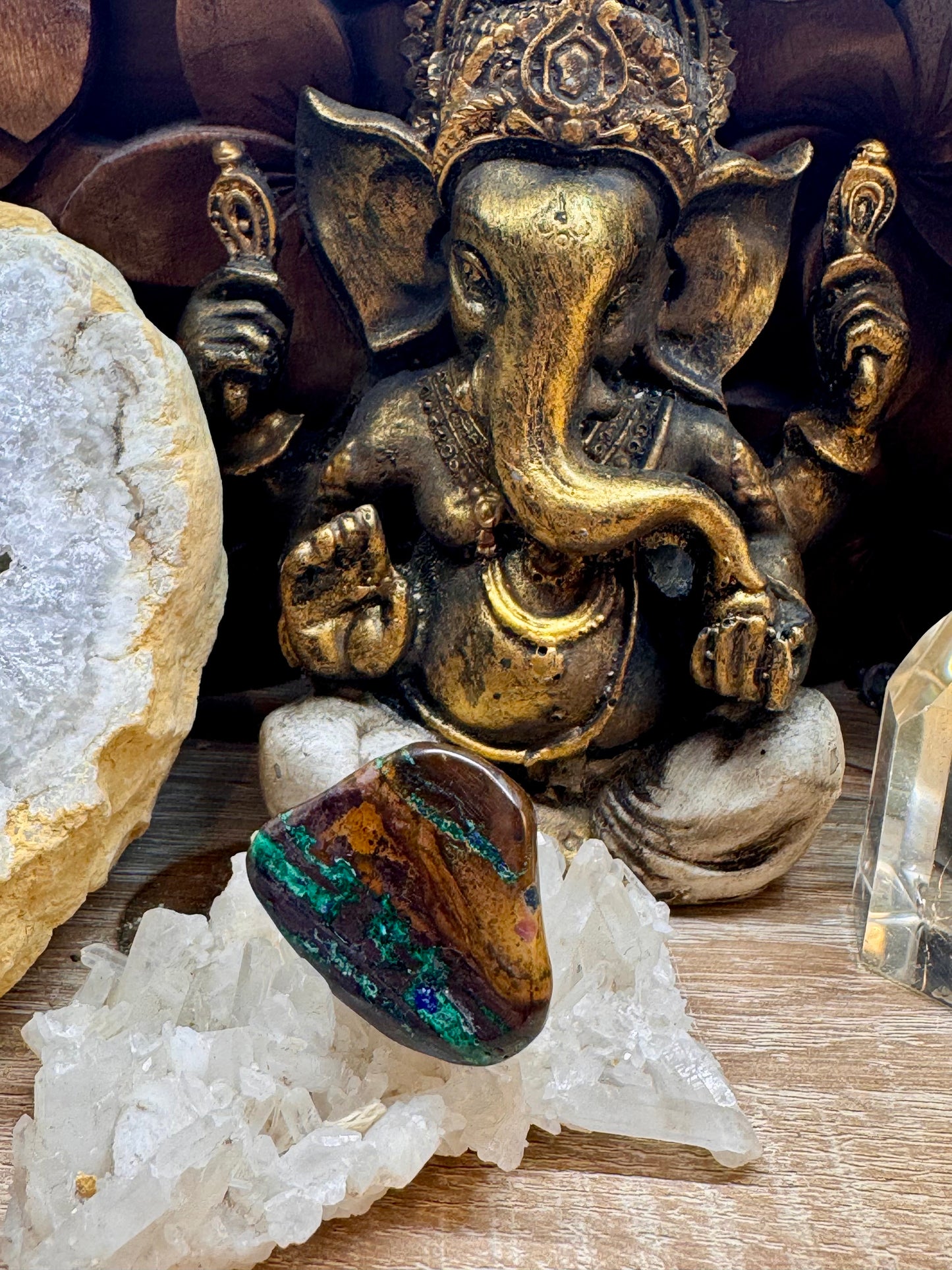 Galets et Pierres semi-polis d’Azurite Malachite
