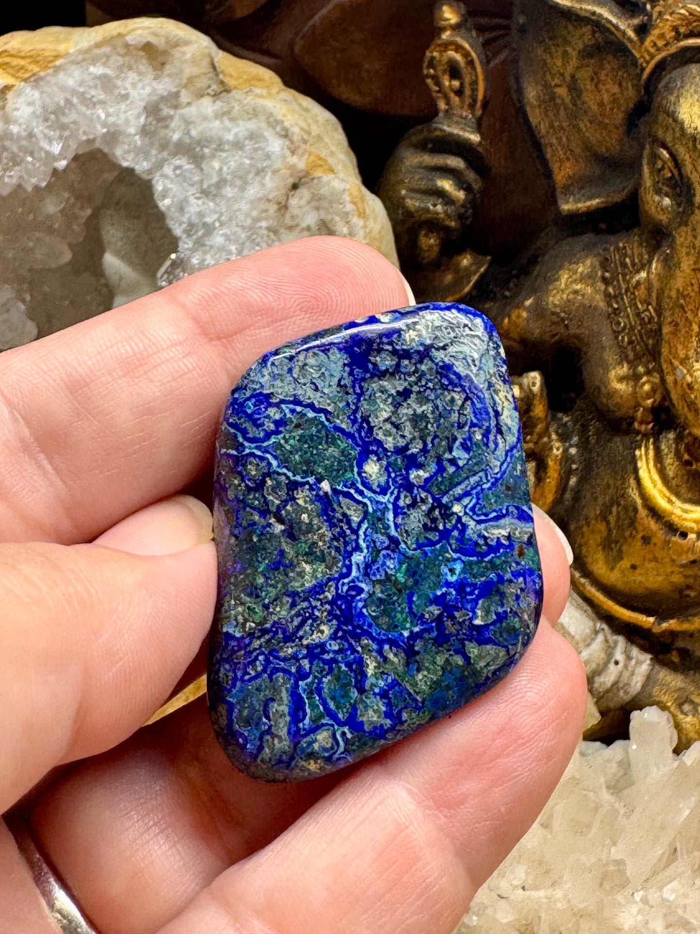 Galets et Pierres semi-polis d’Azurite Malachite