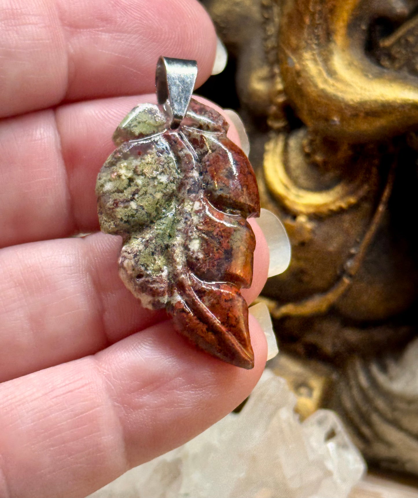 Pendentif d’agate mousse n.8