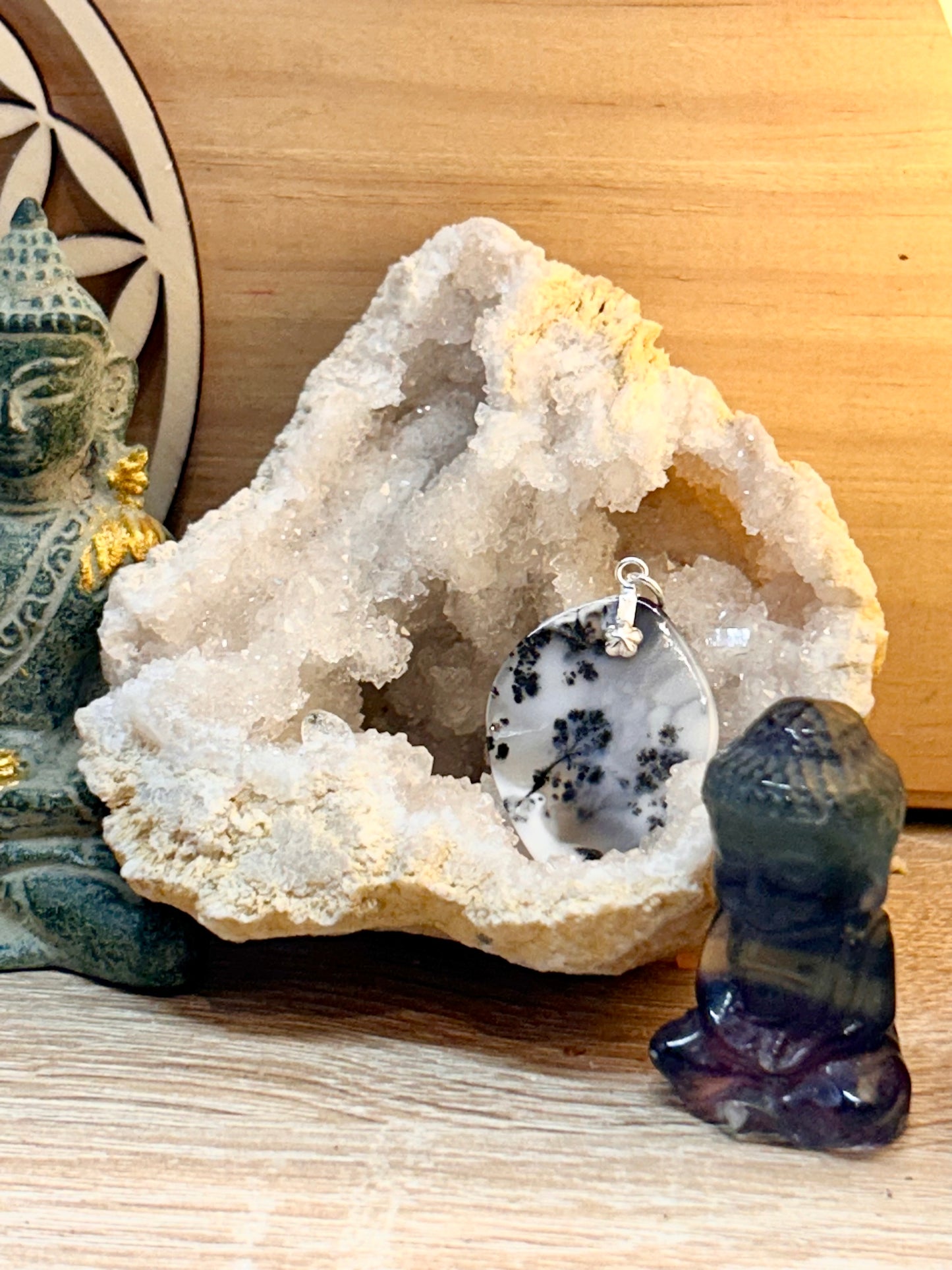 Pendentif d’agate dendritique
