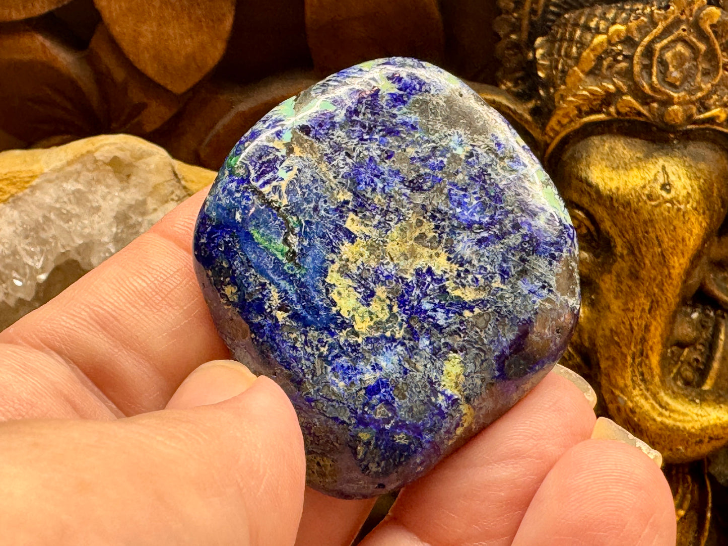Galets et Pierres semi-polis d’Azurite Malachite