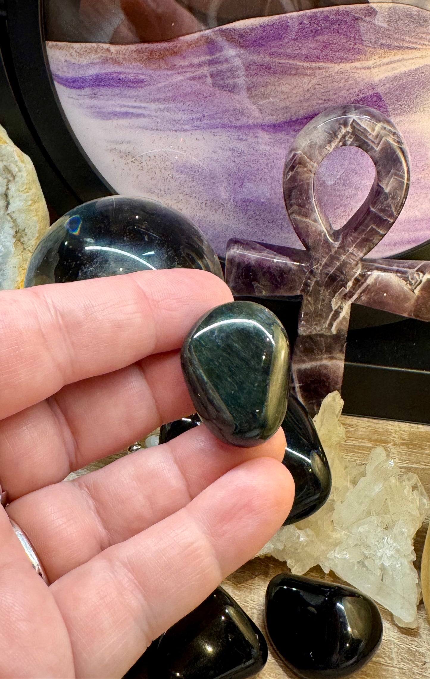 Pierre roulée d’Obsidienne Velours