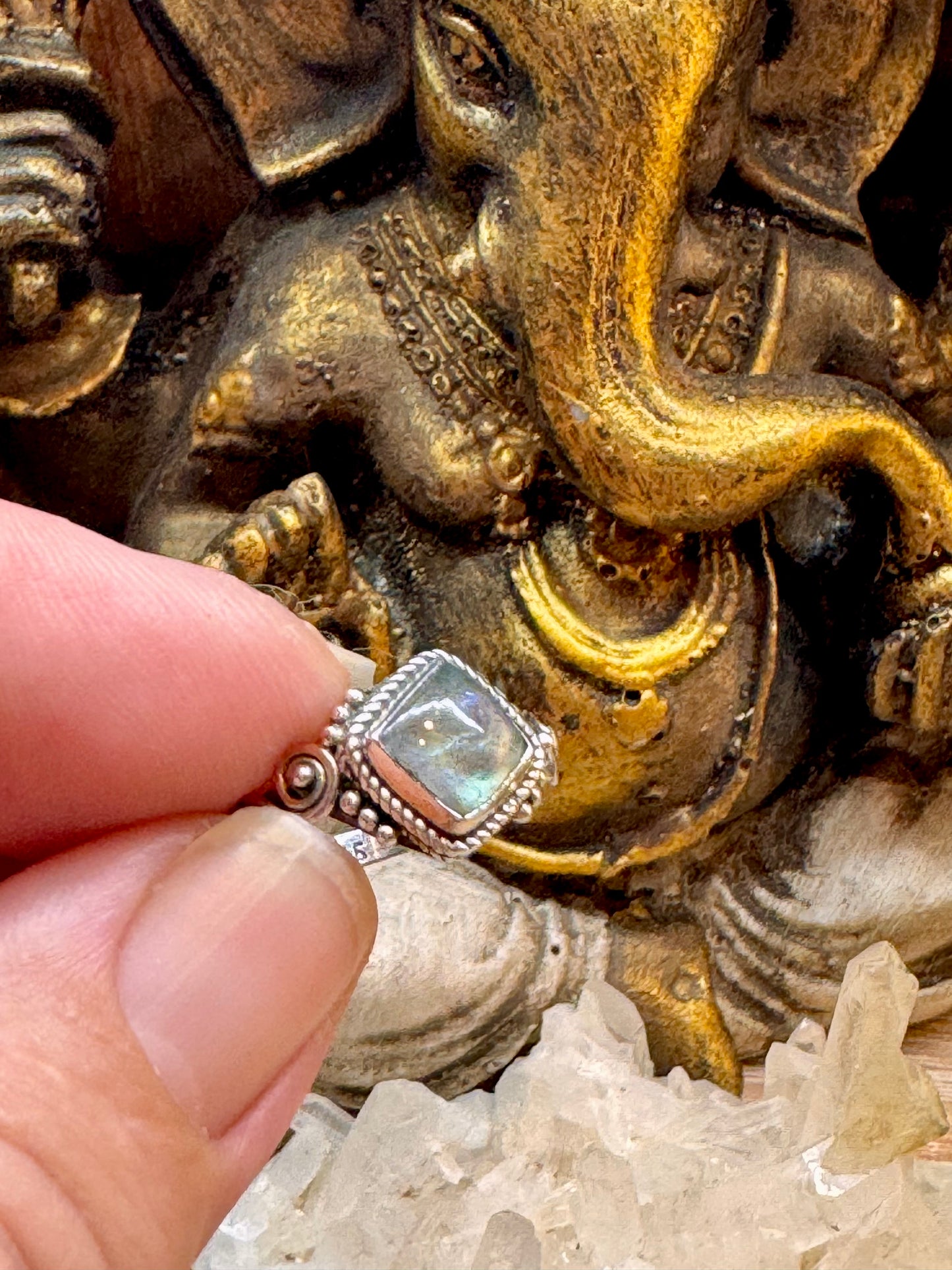Bague Labradorite T47