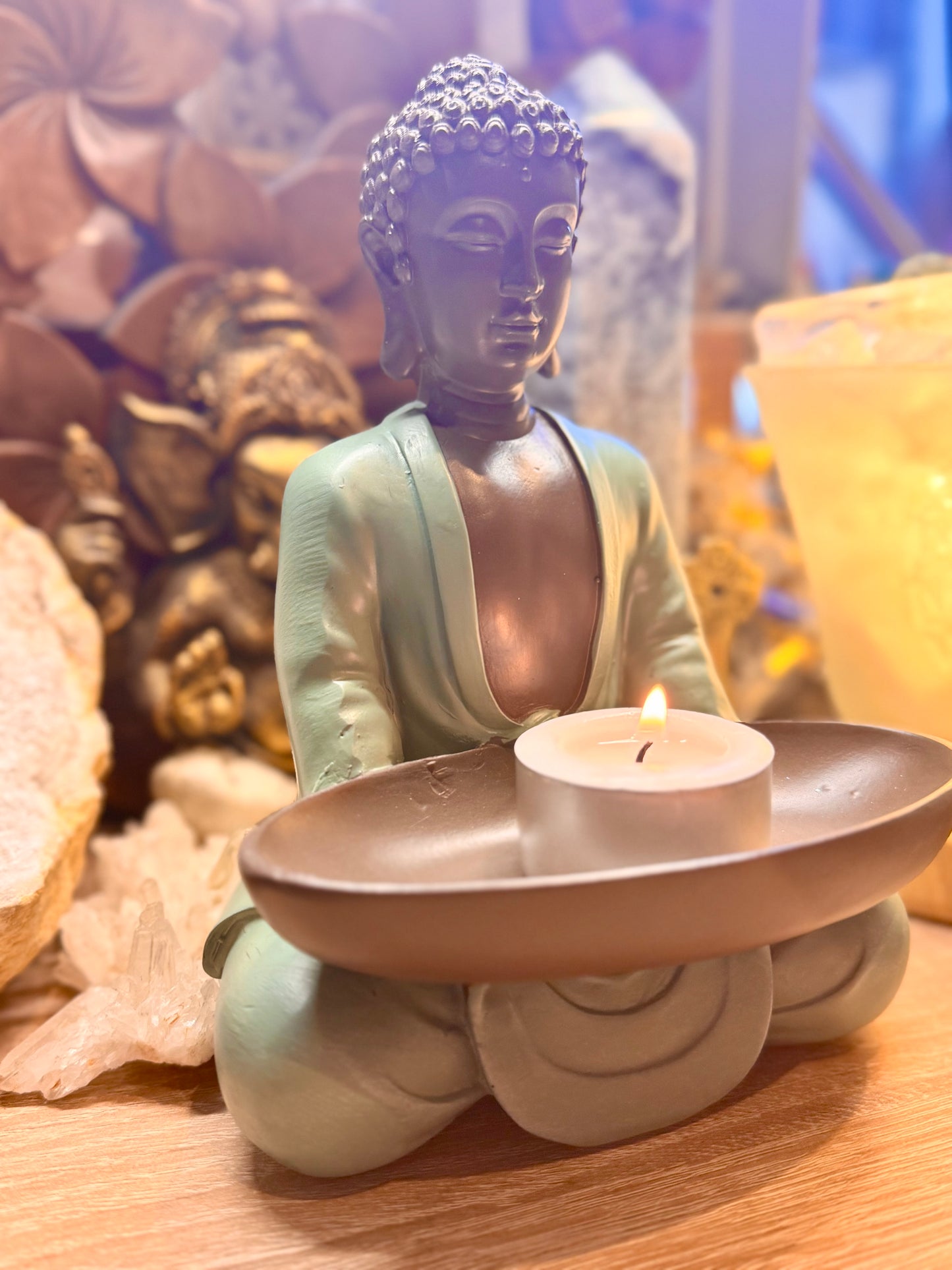 Statue Bouddha Offrandes