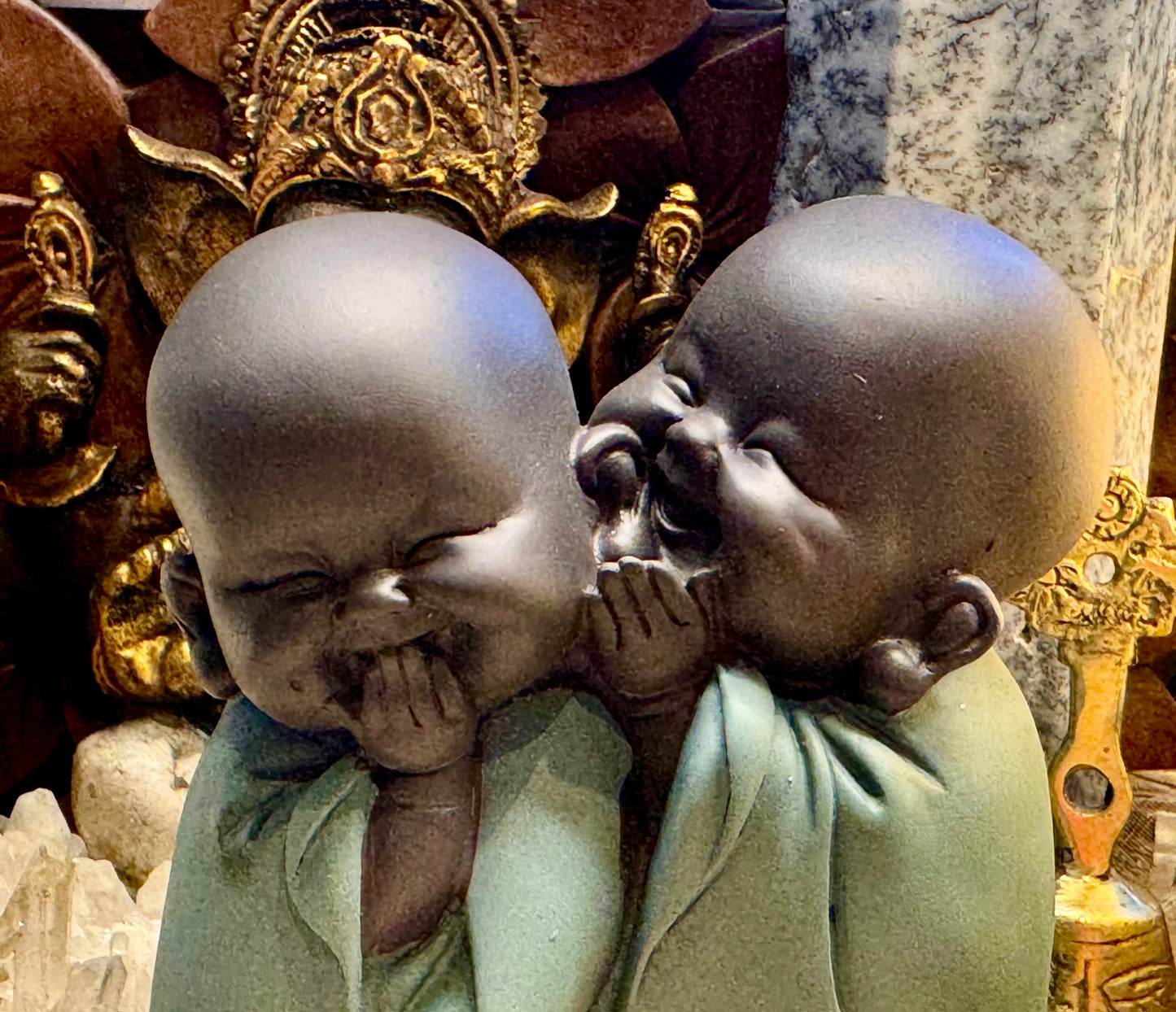 Statuette Bouddhas bonzes