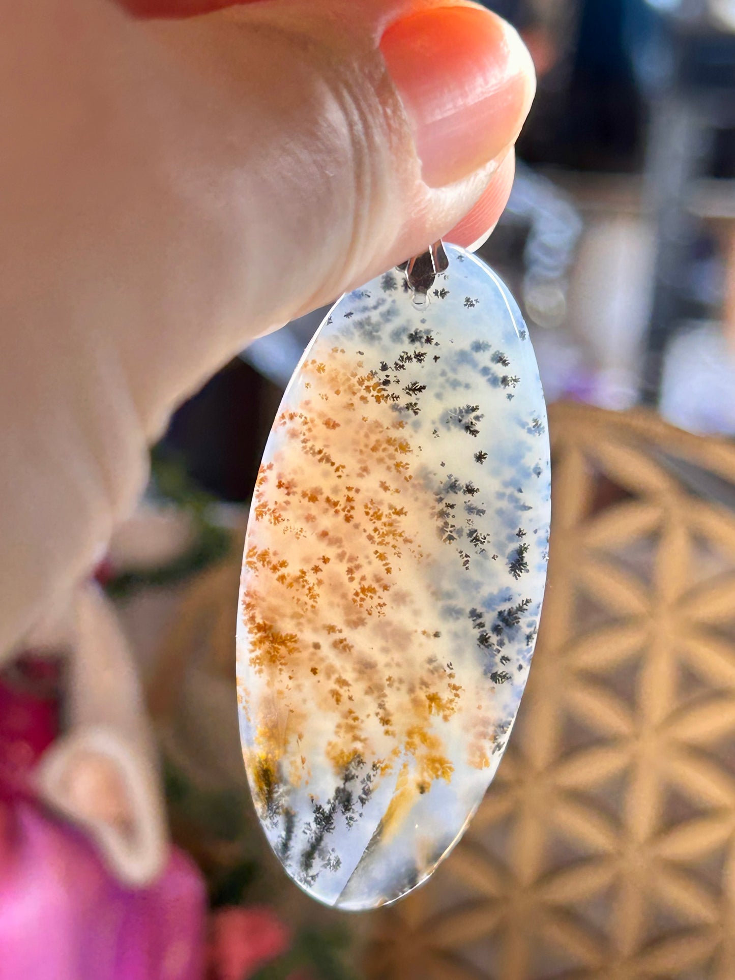 Pendentif d’agate dendritique