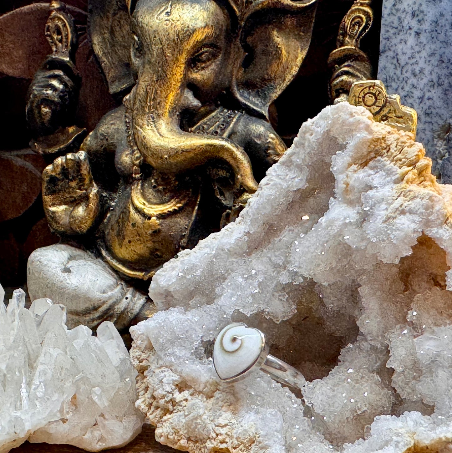 Bague Œil de Shiva cœur T52