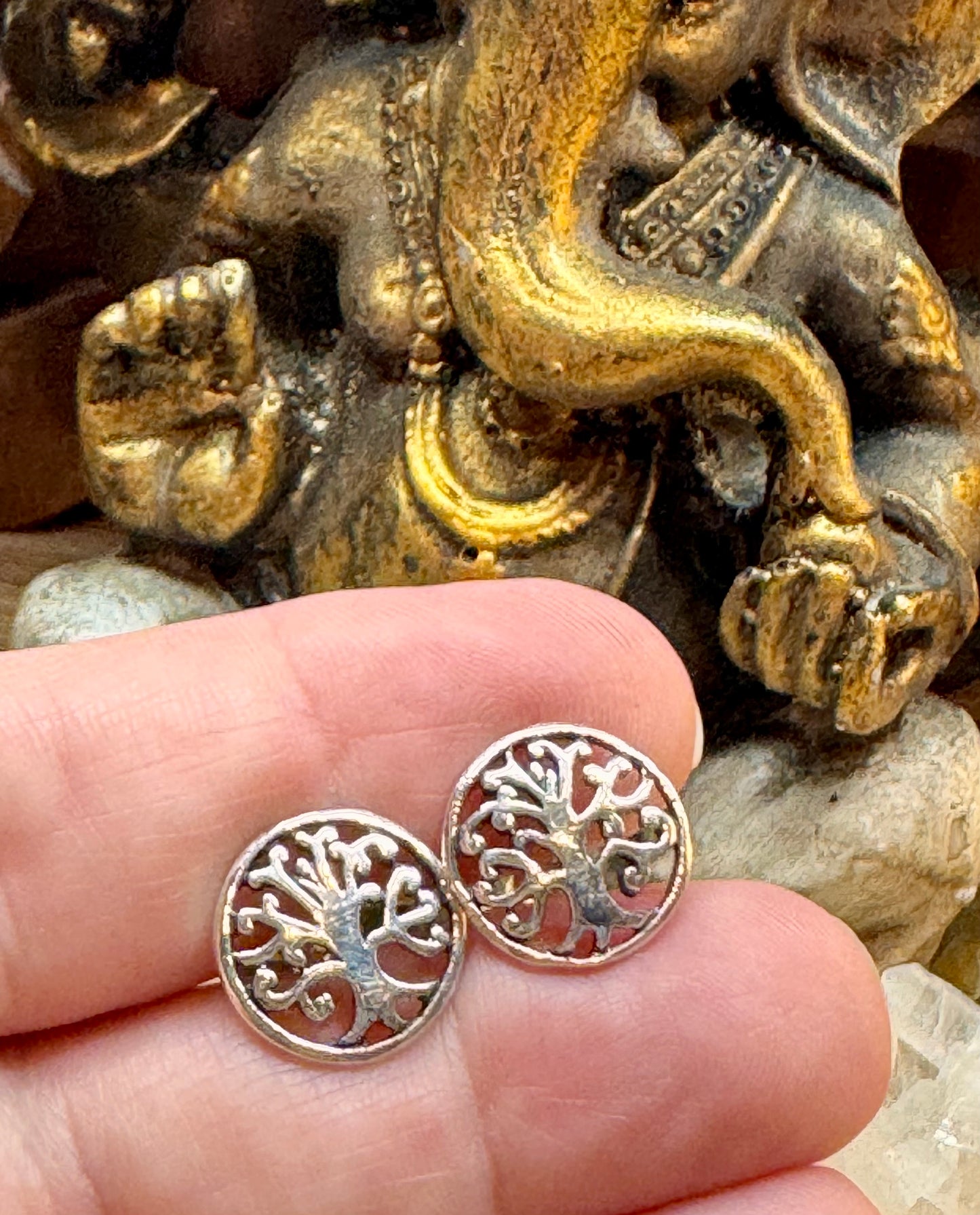 Boucles d’oreilles clou Arbre de vie