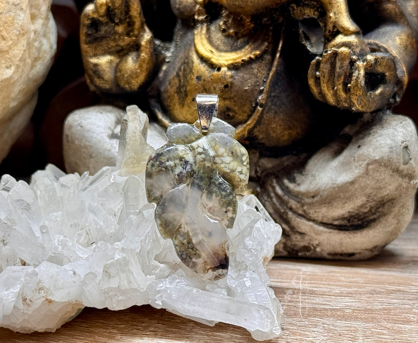 Pendentif d’agate mousse n.9