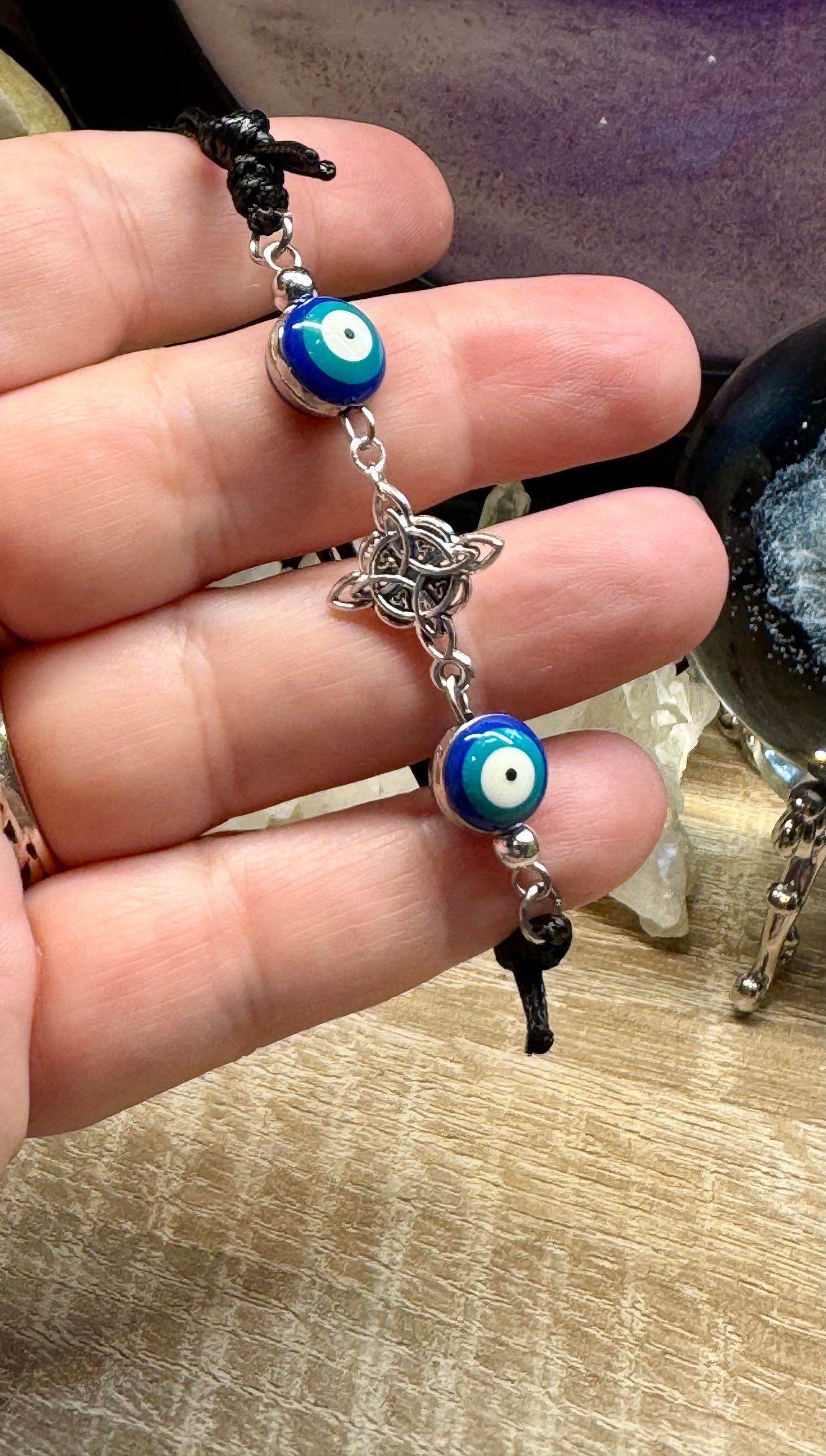 Bracelet de Protection Oeil de Nazar/Noeud de sorcière