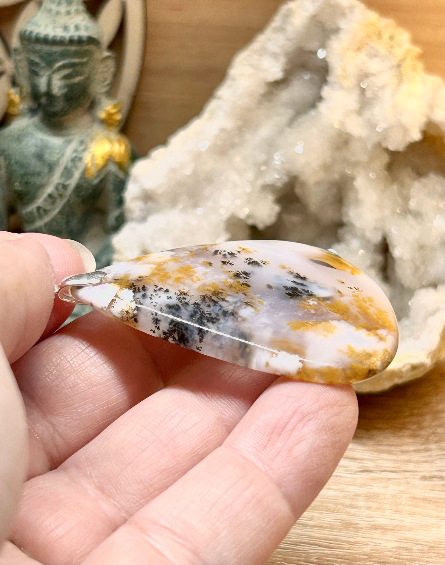 Pendentif d’agate dendritique