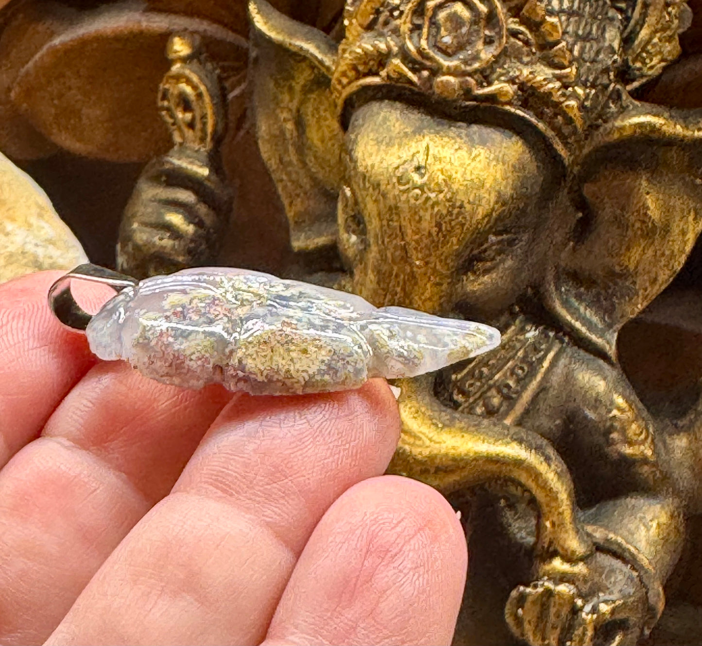 Pendentif d’agate mousse n.7