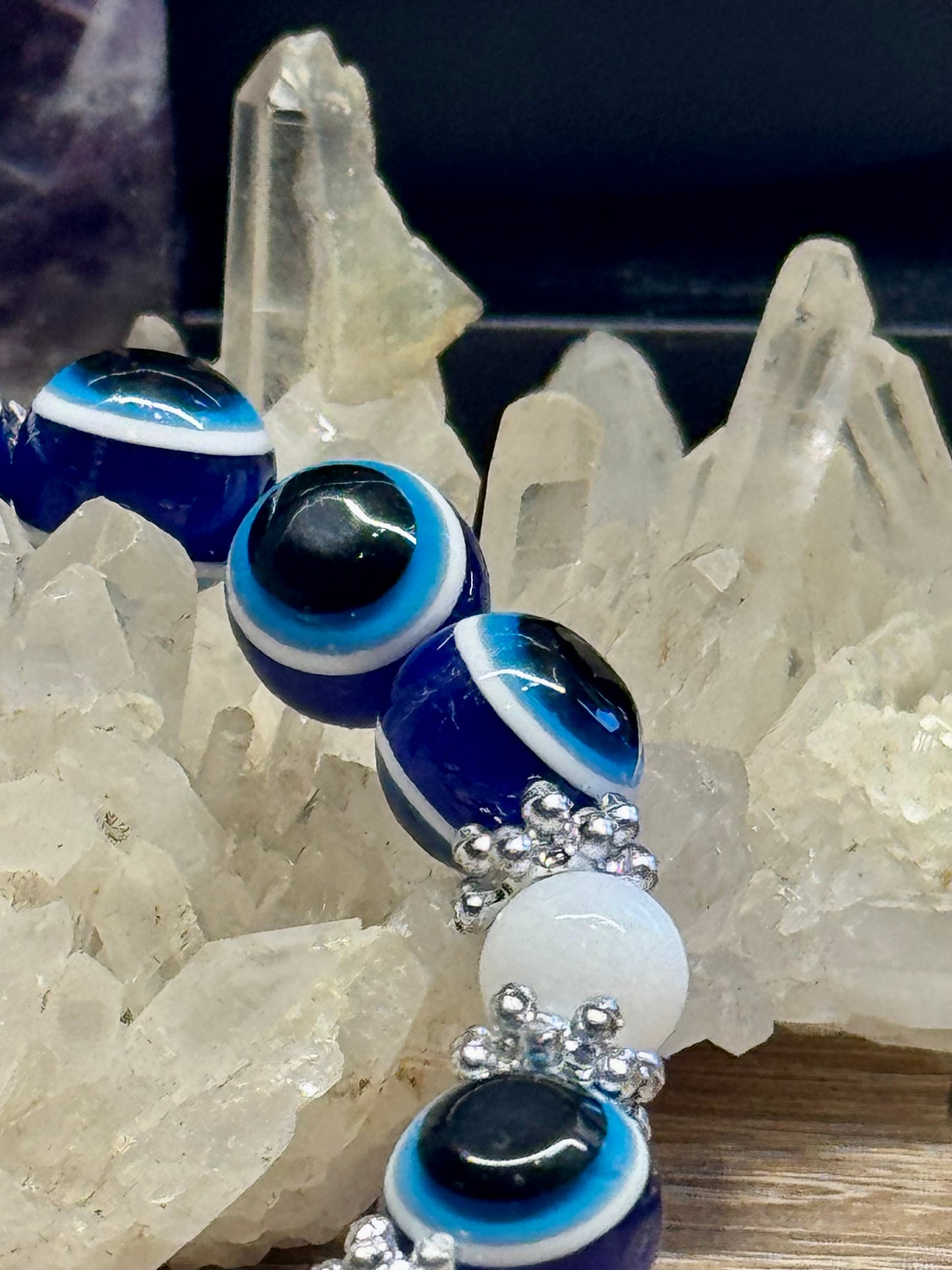 Bracelet de protection Oeil Grec et Quartzite