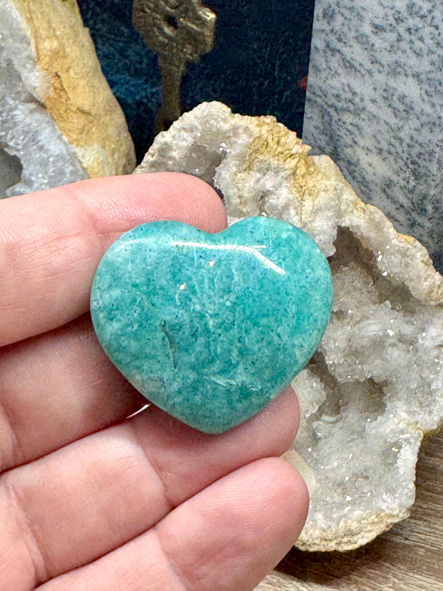 Cœur en amazonite