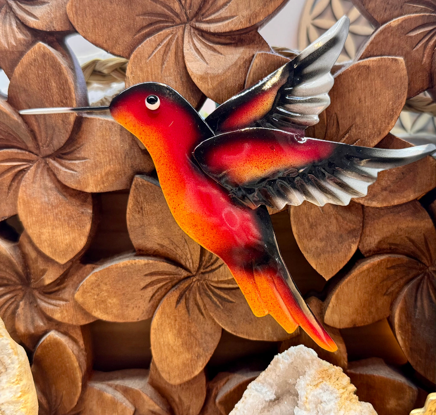 Colibri métallique à suspendre