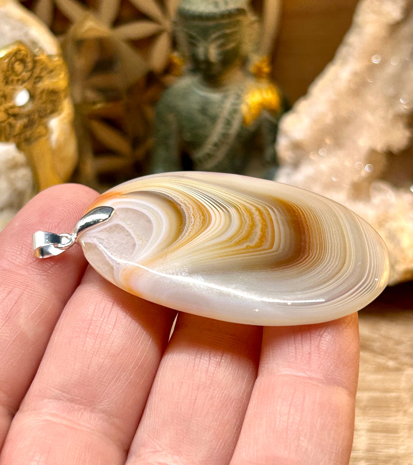 Pendentif d’agate rubanée