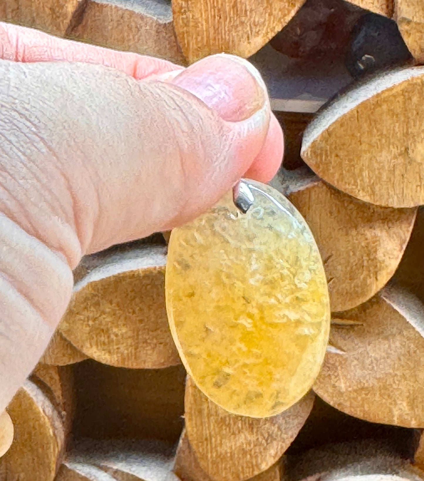 Pendentif d’aventurine jaune