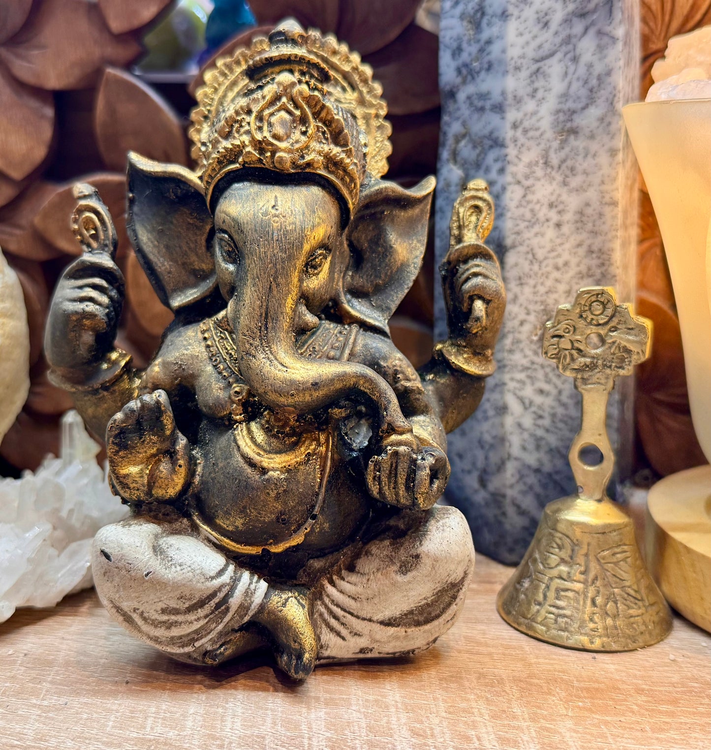 Ganesh en résine blanc