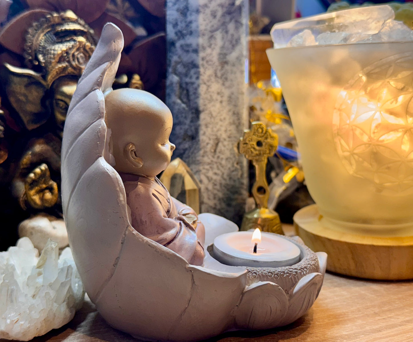 Bébé Bouddha bougeoir
