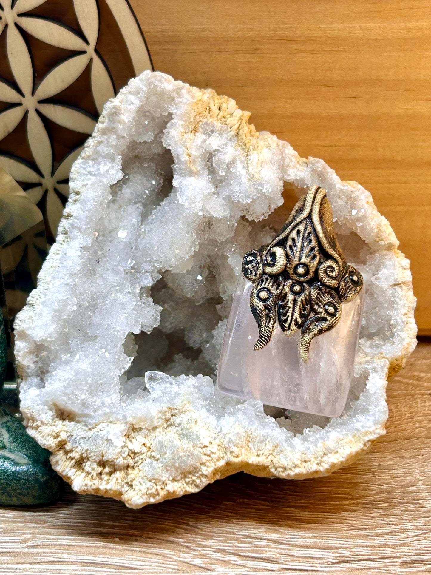 Pendentif de quartz rose