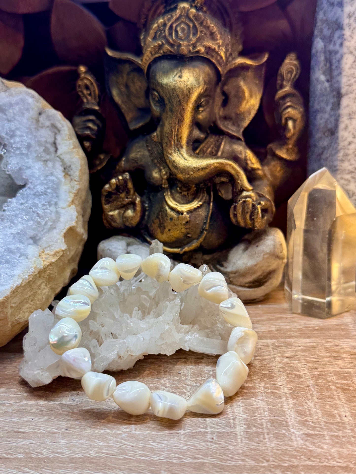 Bracelet de nacre blanche
