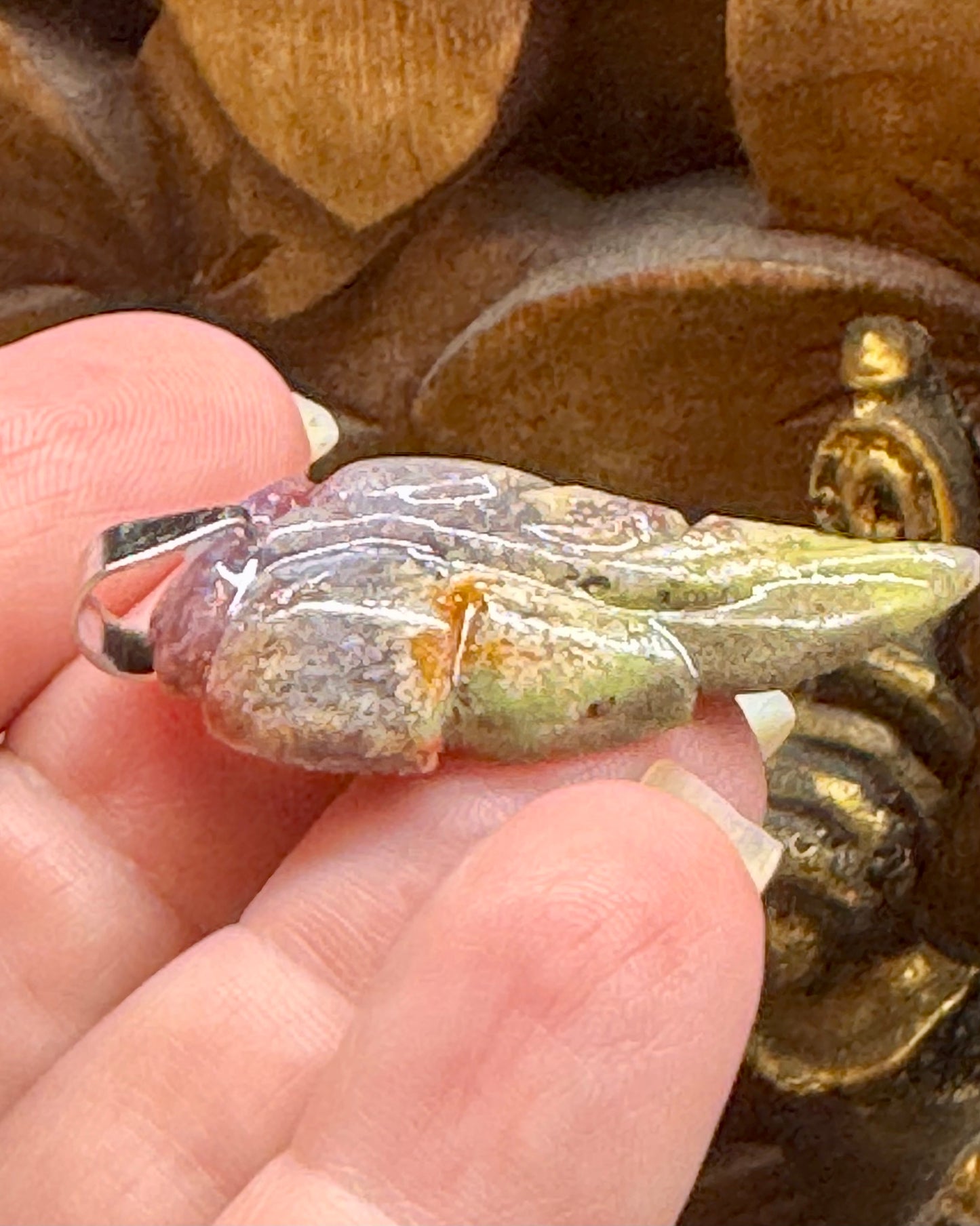 Pendentif d’agate mousse n.6