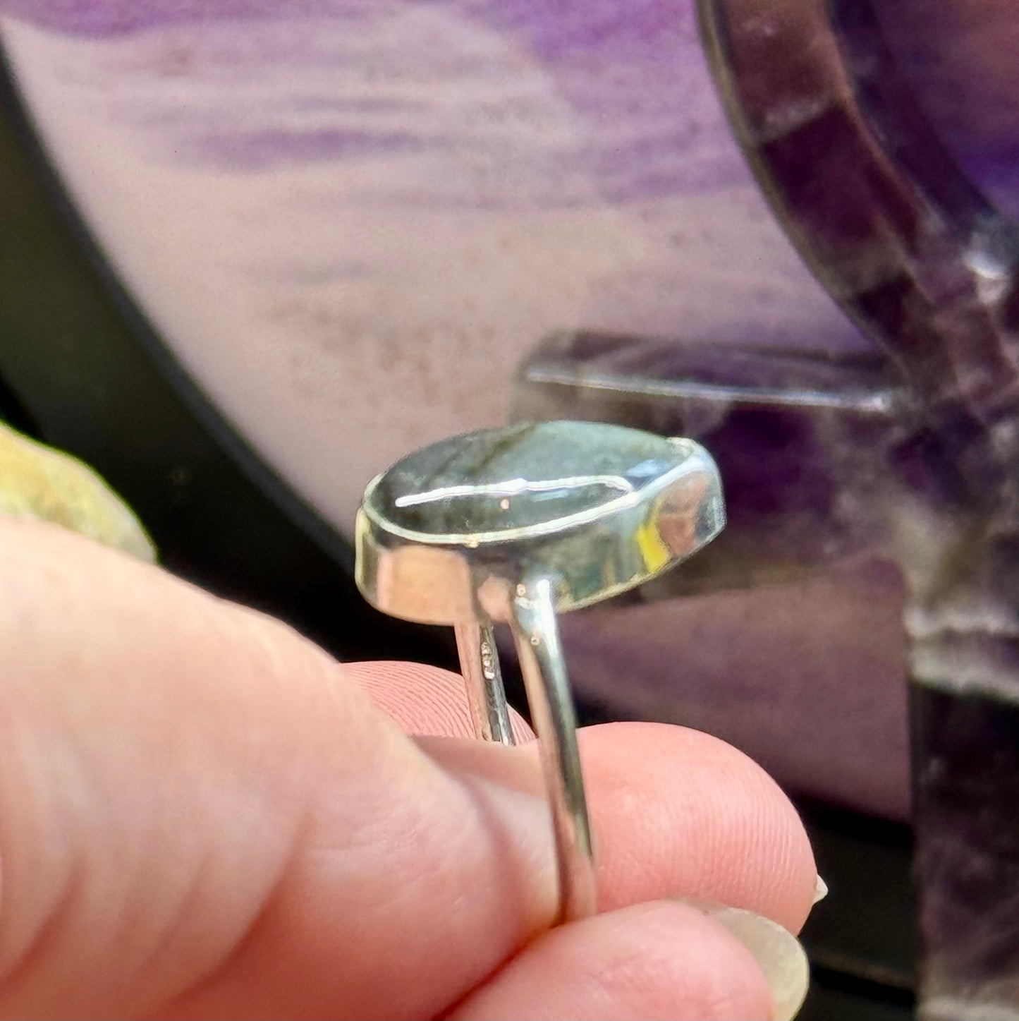 Bague Labradorite goutte T54