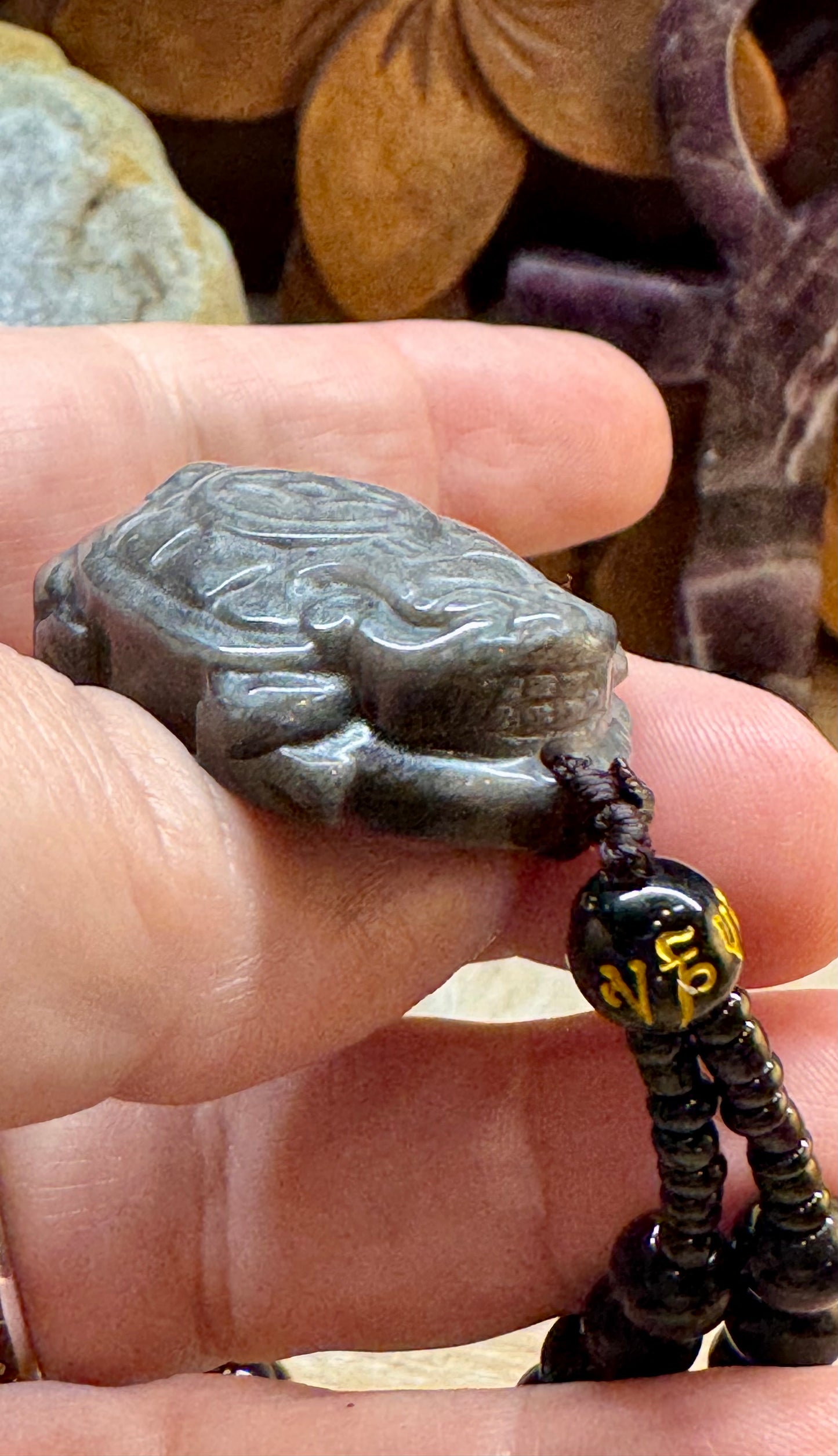 Collier d’obsidienne noire et obsidienne argentée