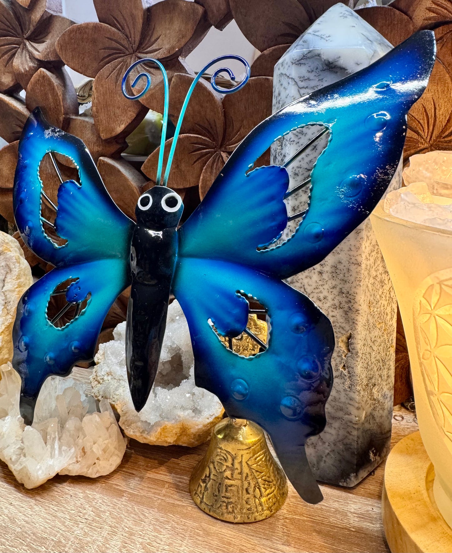 Papillon bleu à suspendre