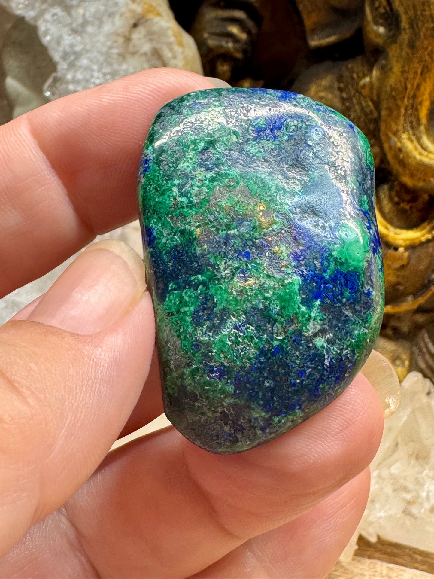 Galets et Pierres semi-polis d’Azurite Malachite