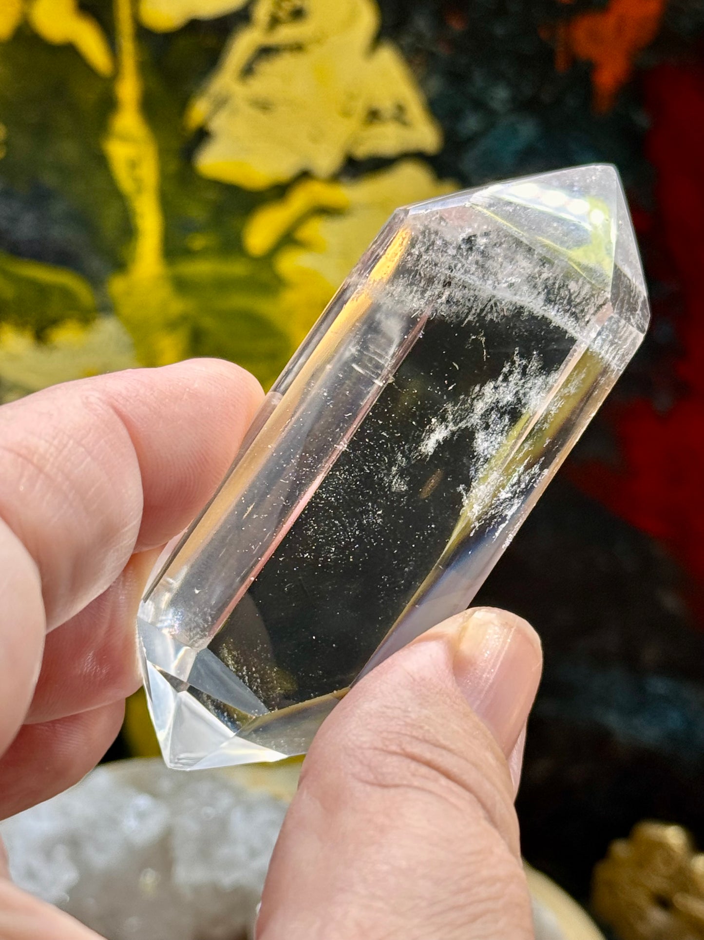Pointe biterminée de quartz cristal