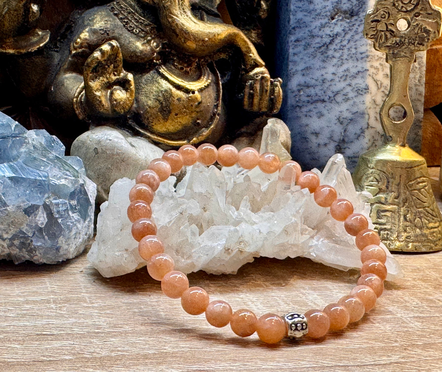 Bracelet Jade Jaune et Pierre du Soleil