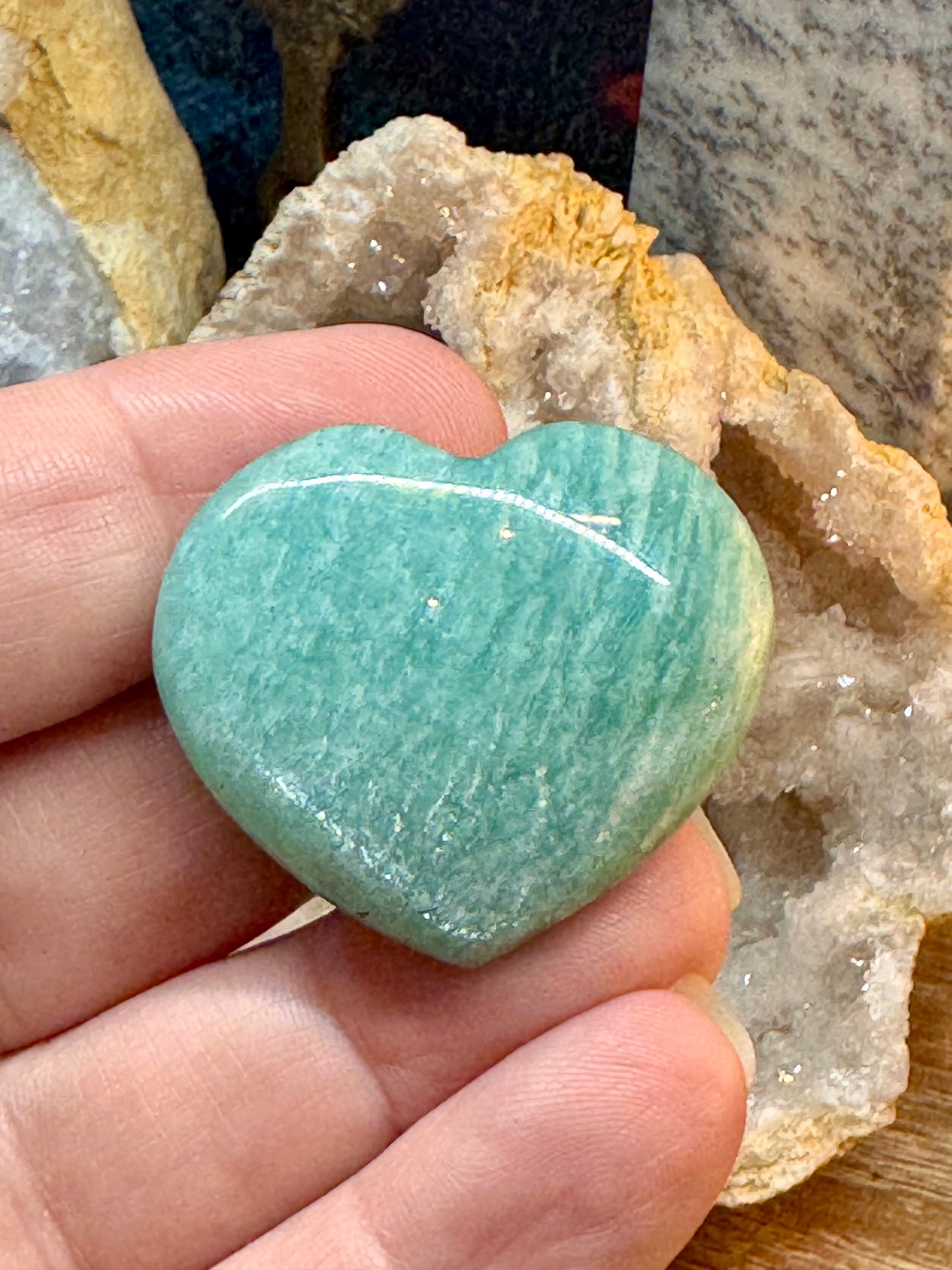 Cœur en amazonite
