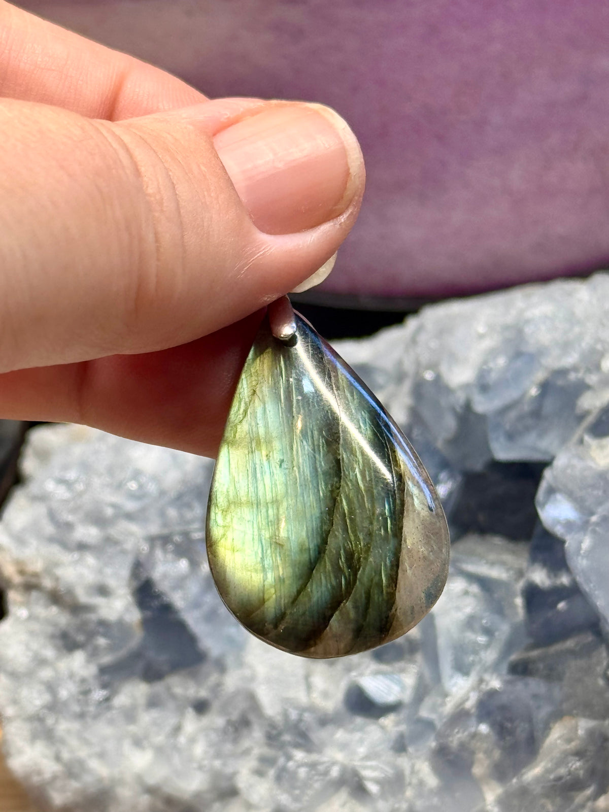 Pendentif de Labradorite goutte