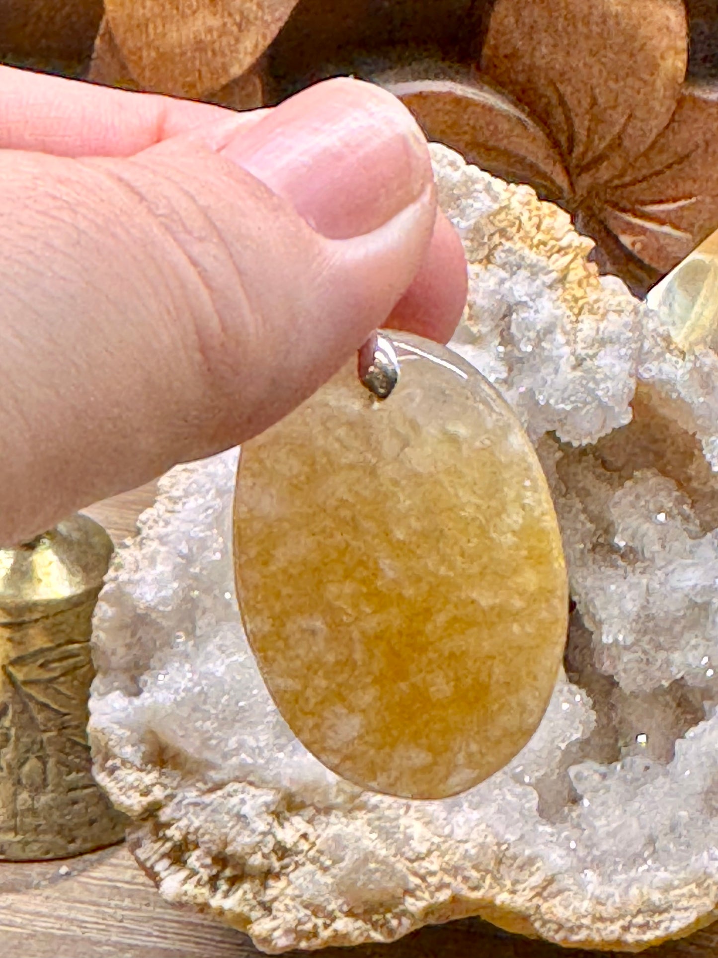 Pendentif d’aventurine jaune
