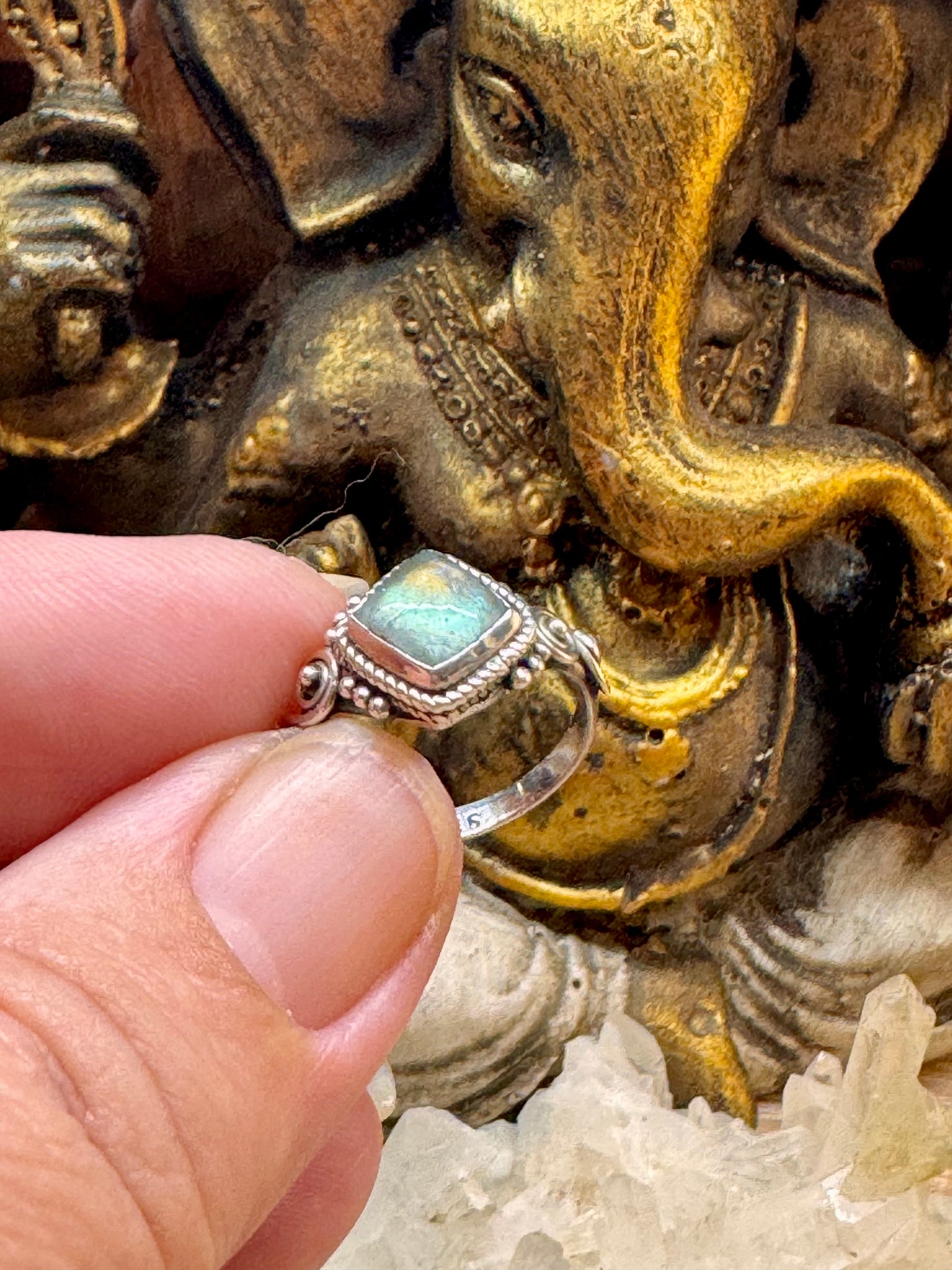 Bague Labradorite T47