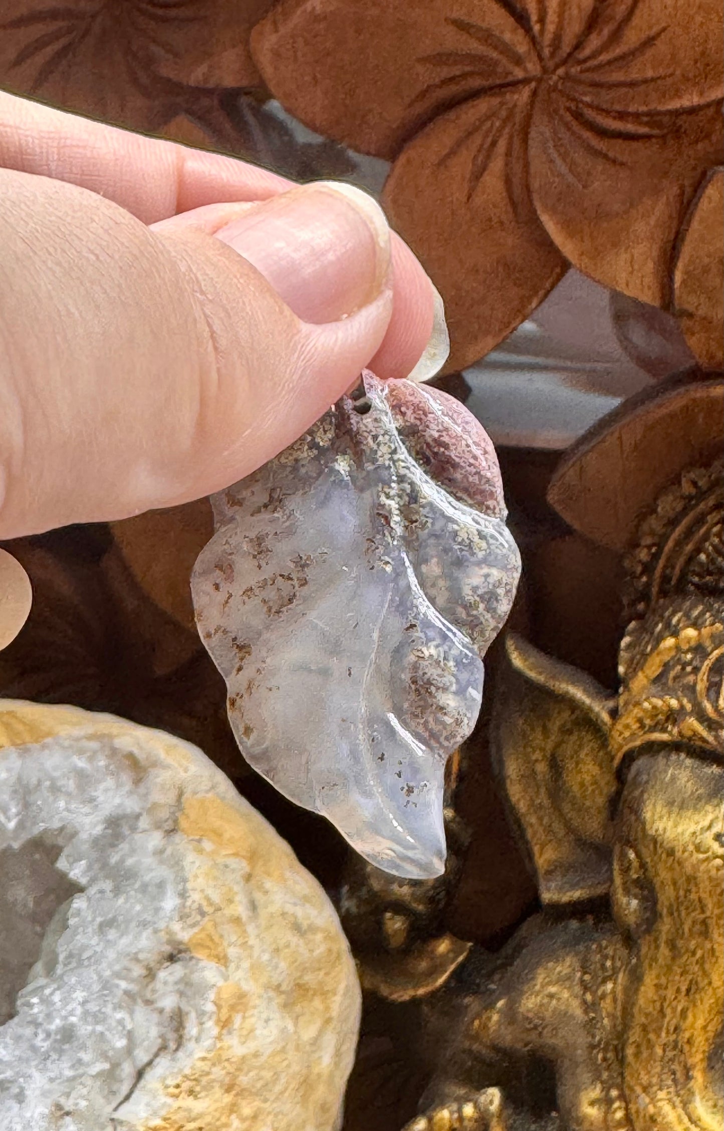 Pendentif d’agate mousse n.1