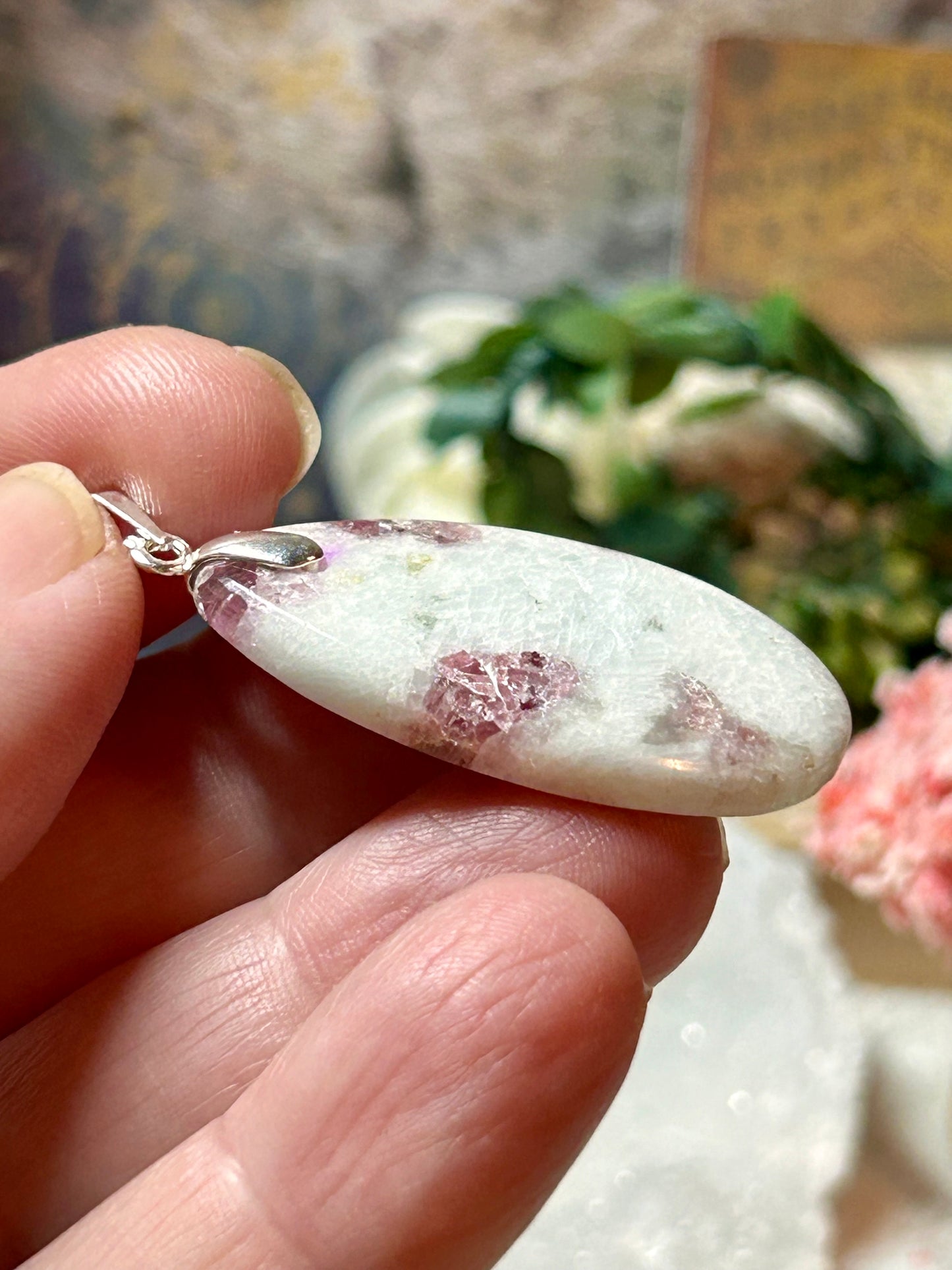 Pendentif de tourmaline rose ou rubellite