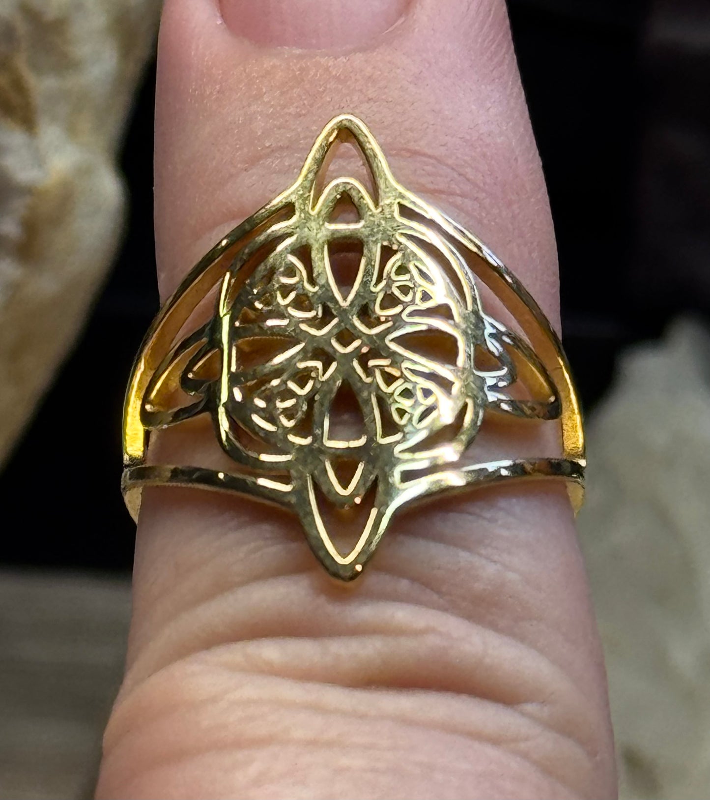 Bague Noeud de Sorcière doré T57