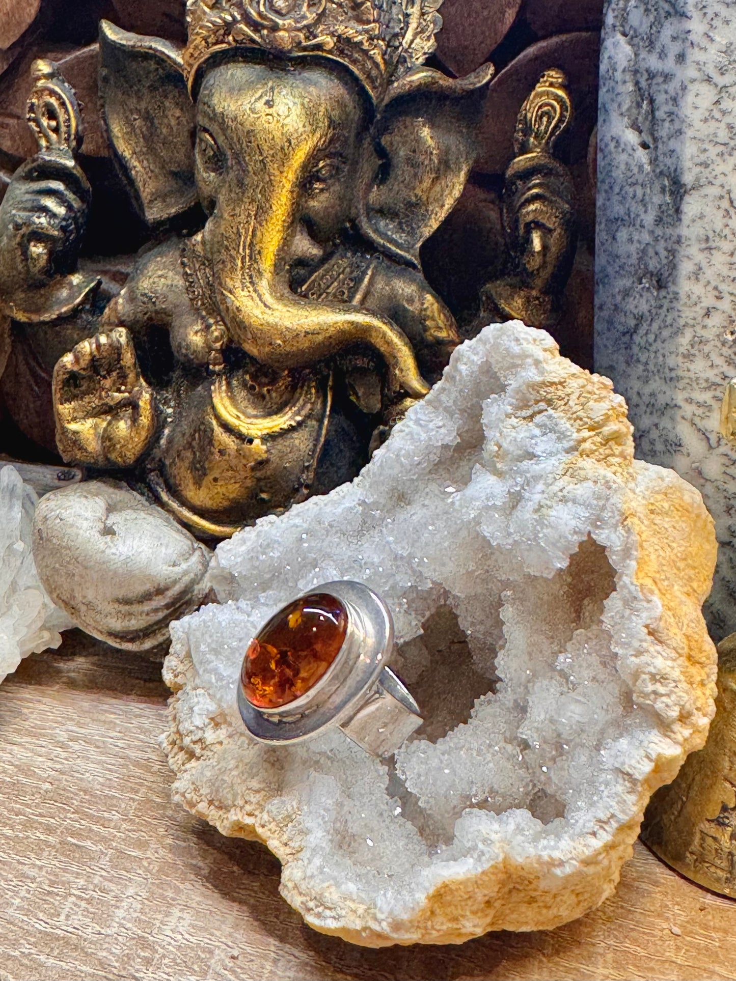 Bague ambre T55