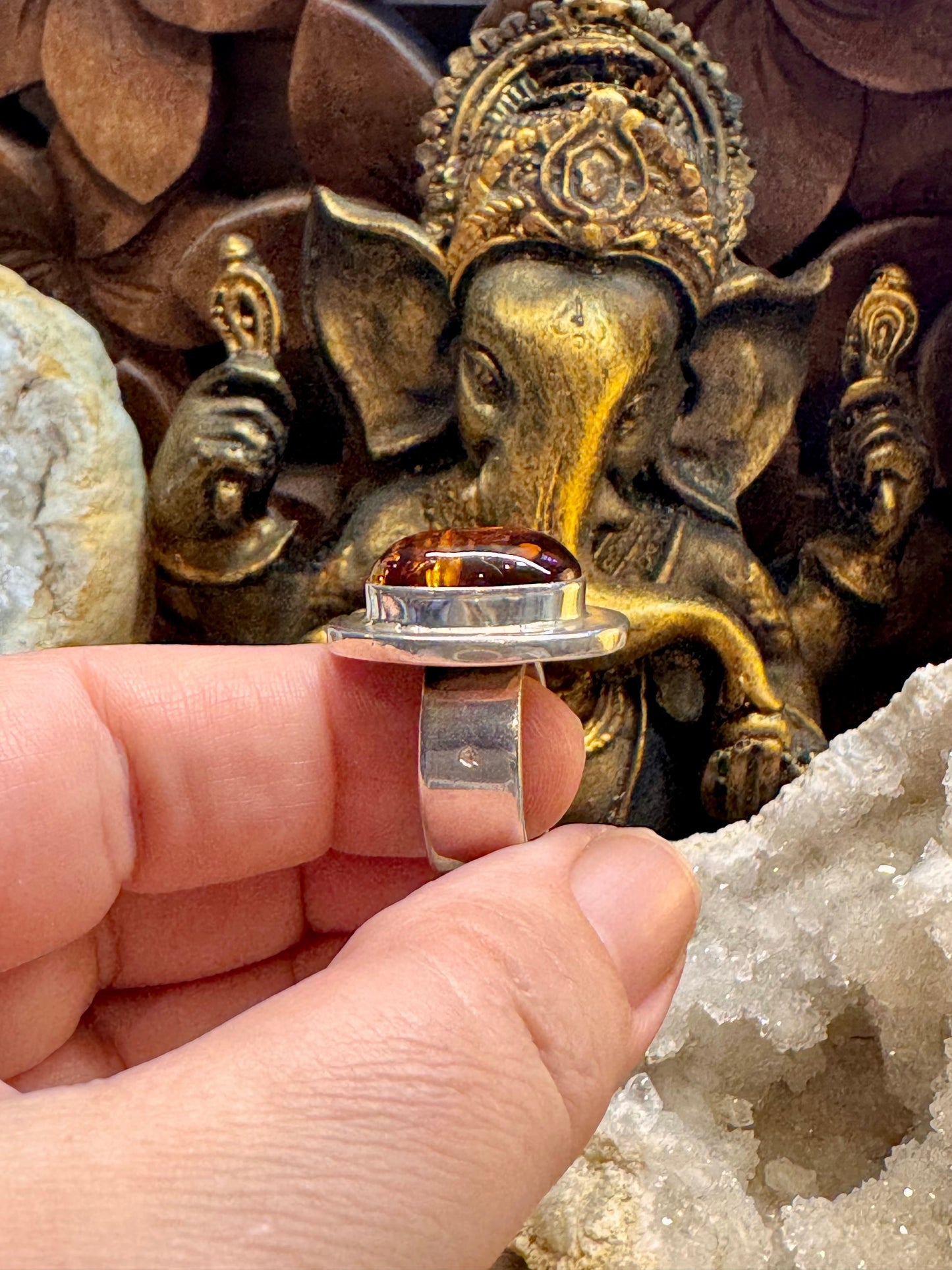 Bague ambre T55